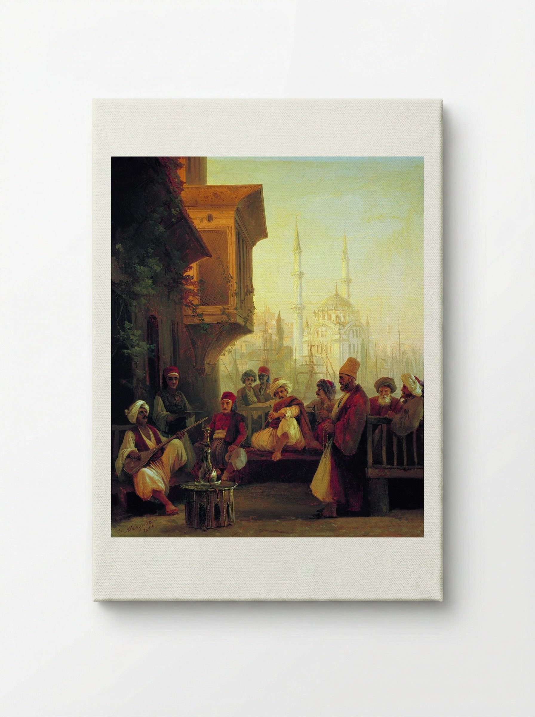 Coffee house by the Ortaköy Mosque in Constantinople - Ivan Aivazovsky - Canvas