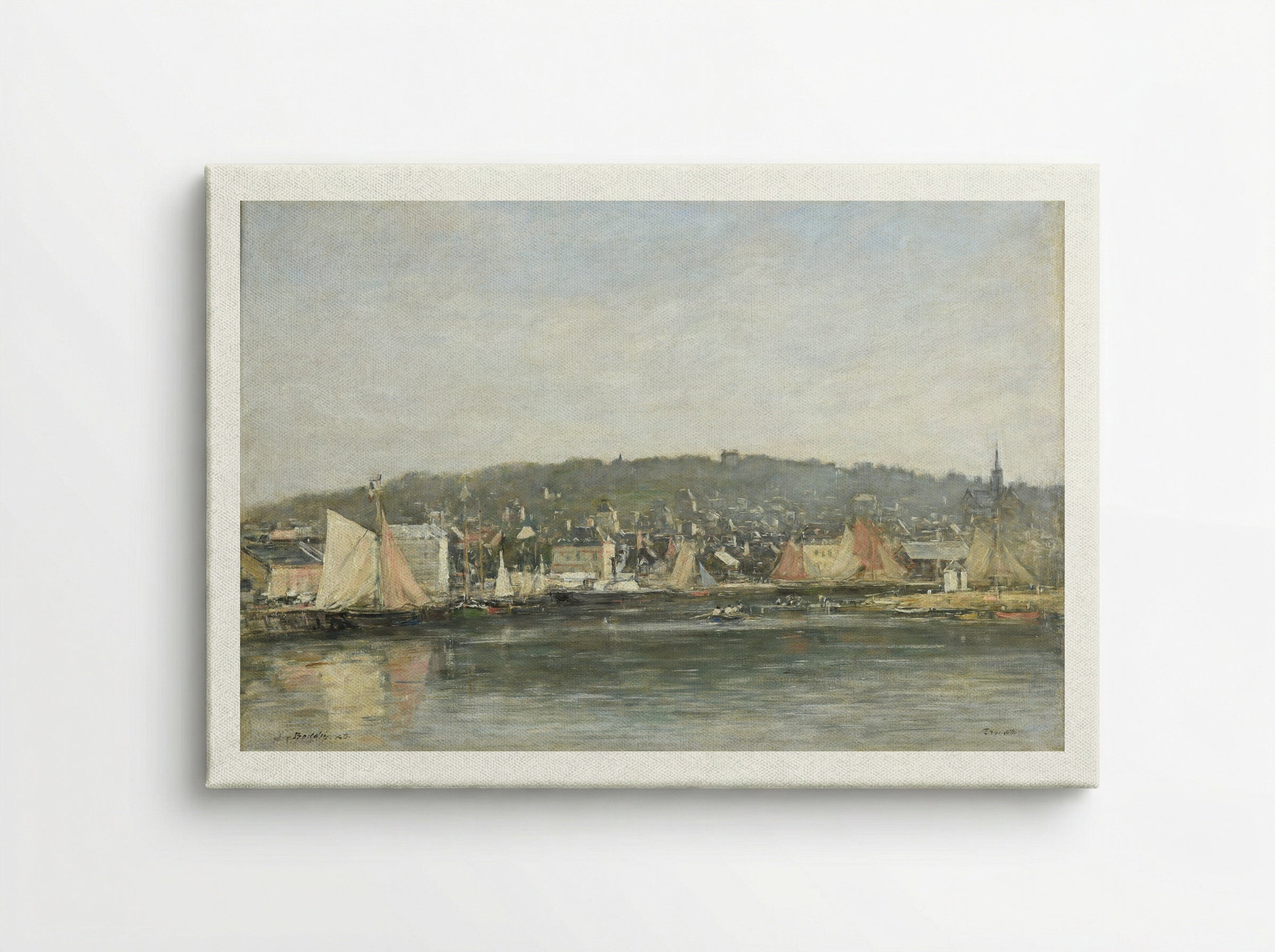Trouville, the Port - Eugène Boudin - Canvas