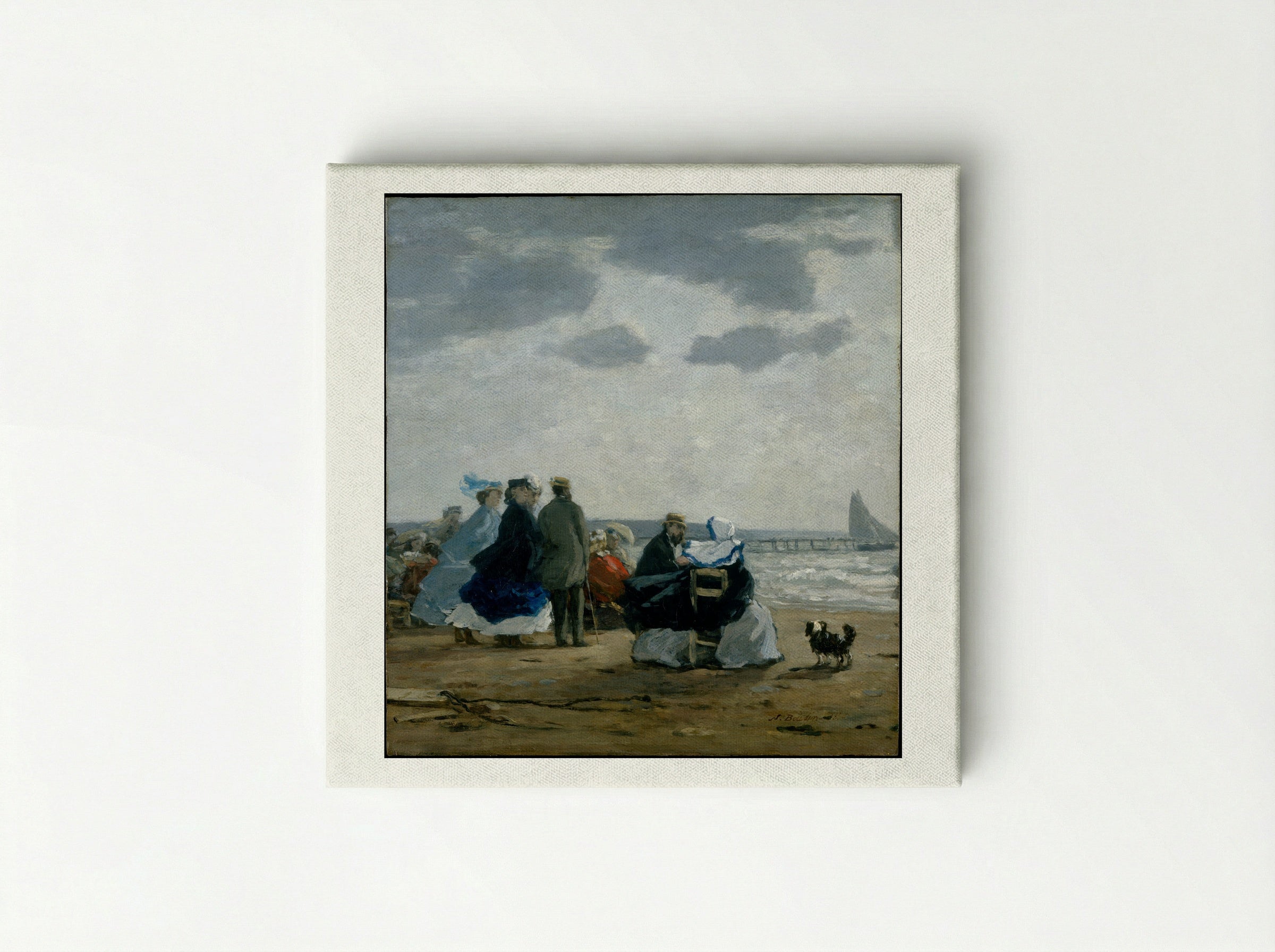 On the Beach, Dieppe - Eugène Boudin - Canvas