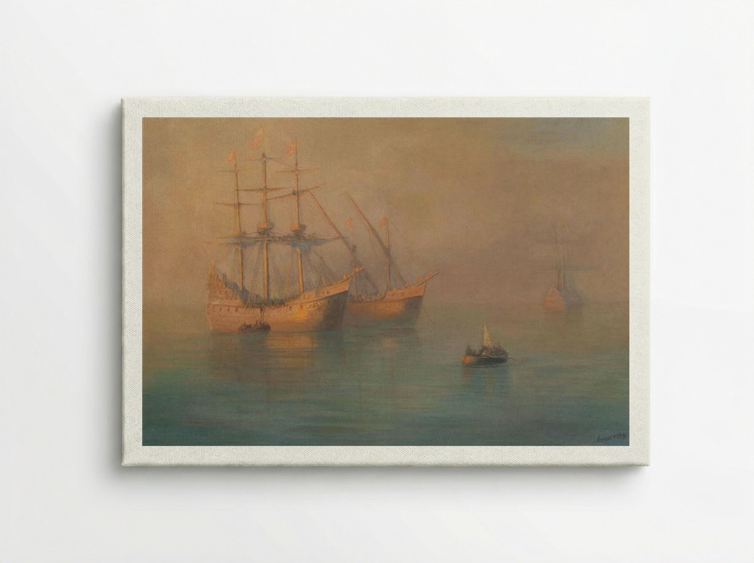 Ships of Columbus - Ivan Aivazovsky - Canvas