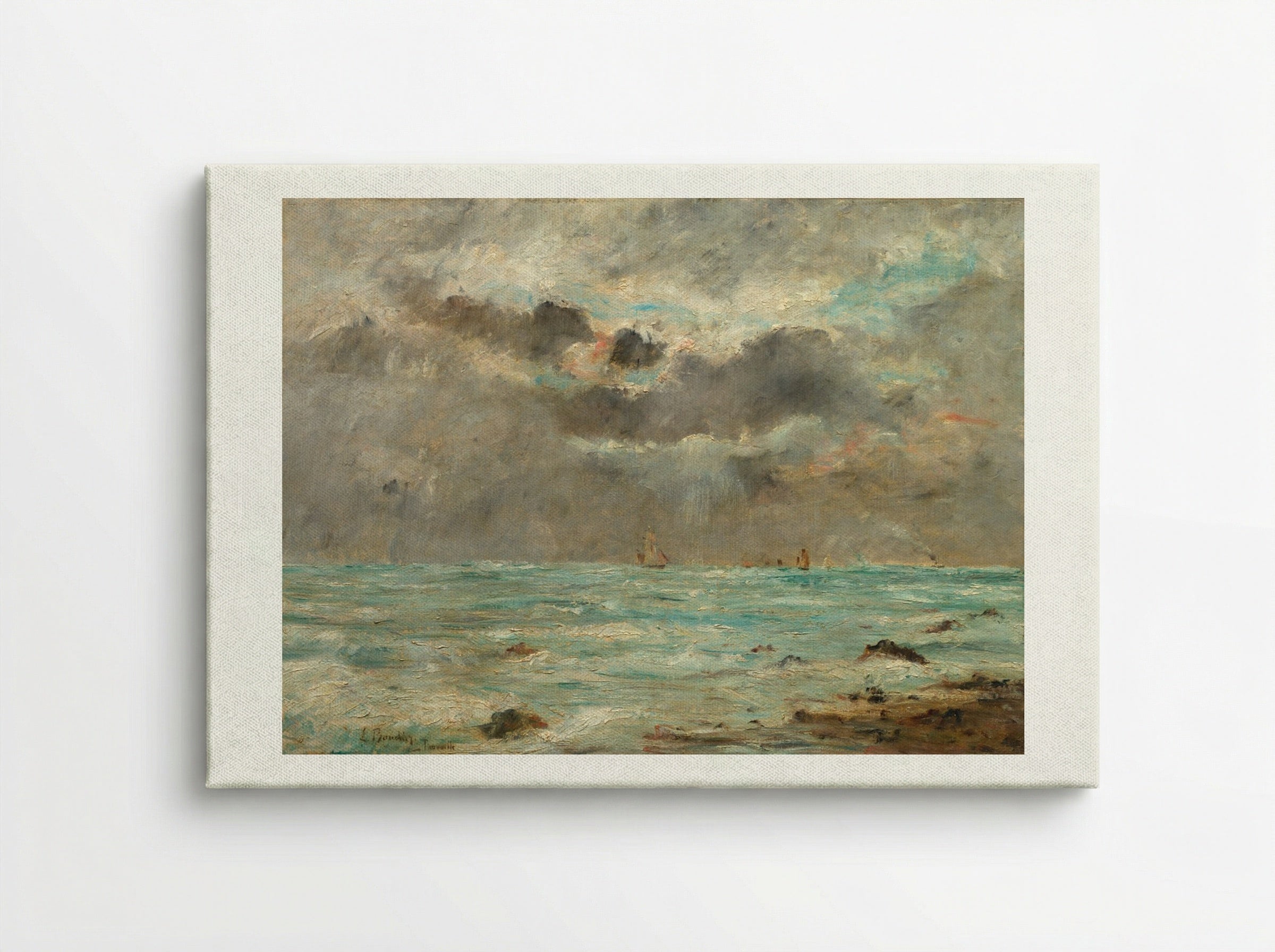 The Coast at Trouville - Eugène Boudin - Canvas