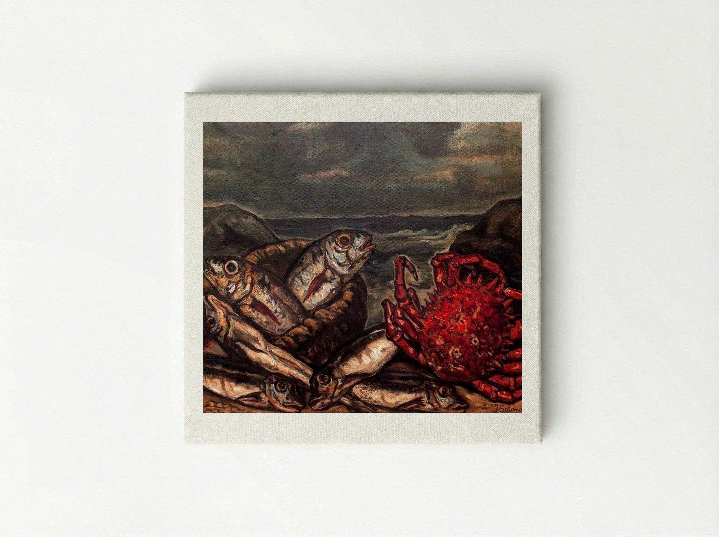 Fish and Crab - José Gutiérrez Solana - Canvas