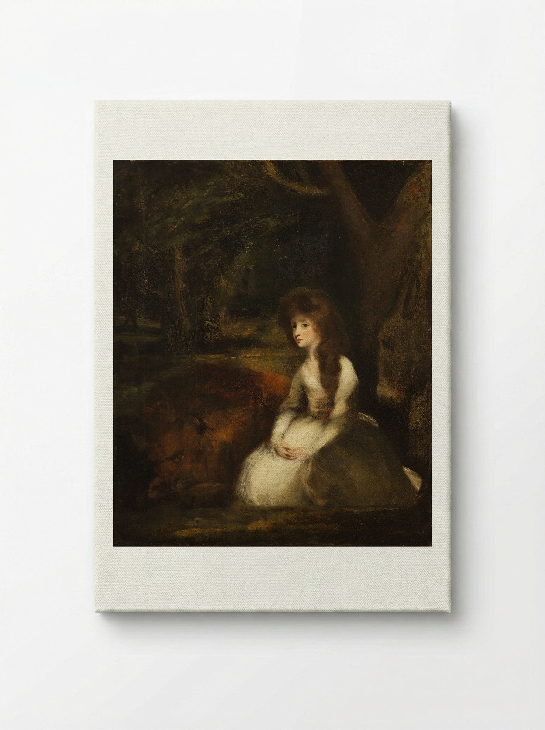 Miss Elizabeth Beauclerc as Una with the Lion - Sir Joshua Reynolds - Canvas