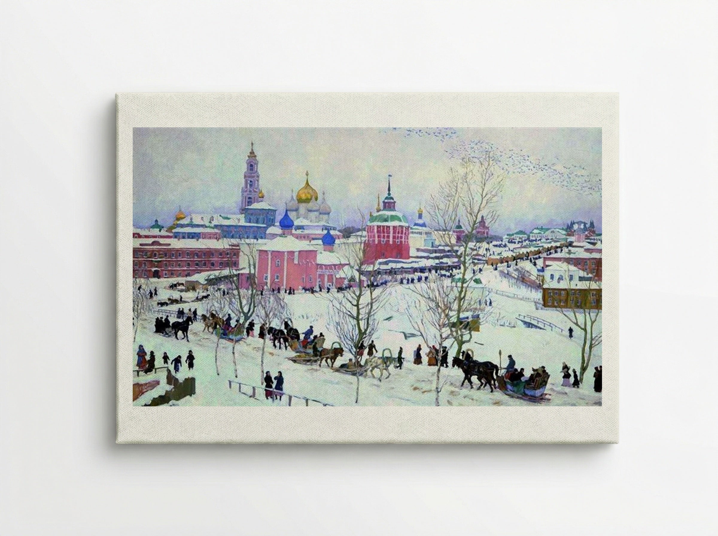 The Troitse-Sergiyev Monastery in Winter - Konstantin Yuon - Canvas