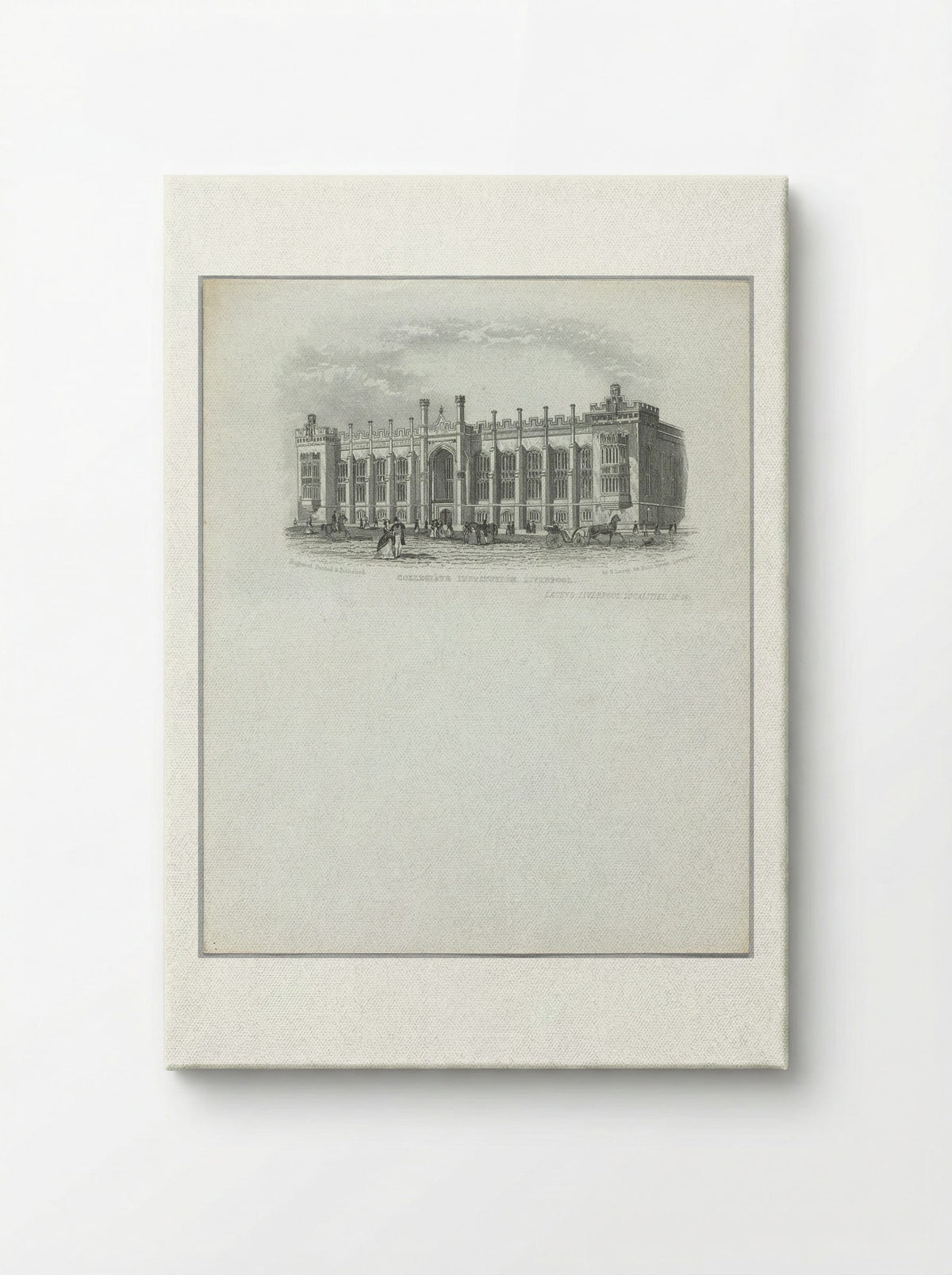 Collegiate Institution, Liverpool - Fine Art Print - Canvas