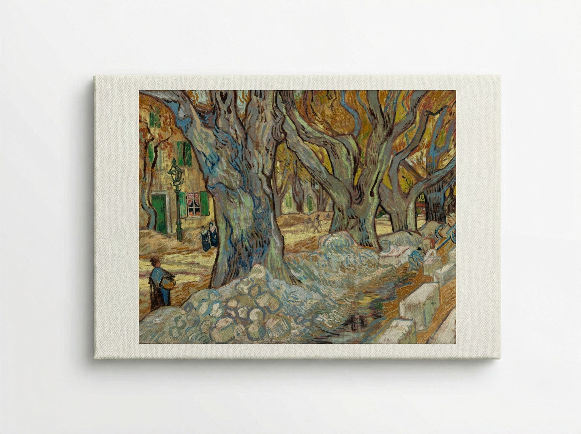 The Large Plane Trees (Road Menders at Saint-Rémy) - Vincent van Gogh - Canvas