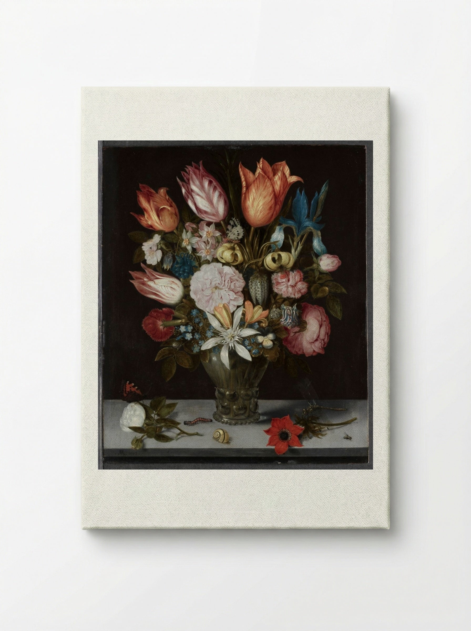 Flowers in a Glass - Ambrosius Bosschaert - Canvas