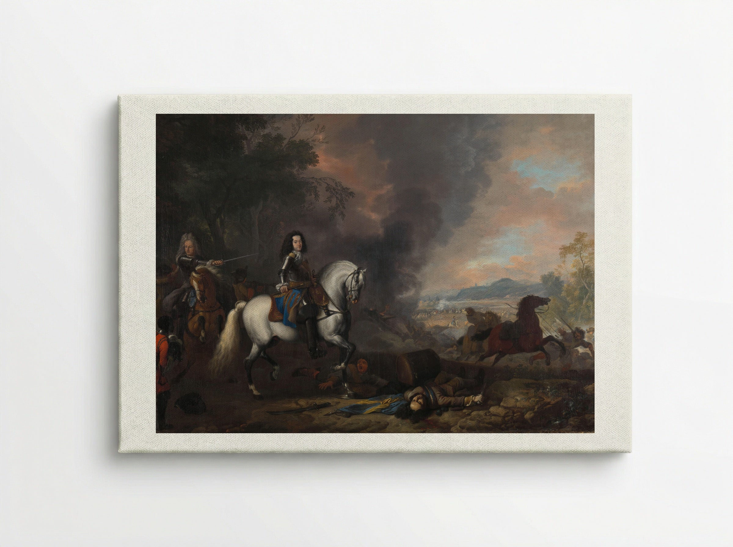 Hendrik Casimir II, Prince of Nassau-Dietz, at a Battle - Jan van Huchtenburg - Canvas
