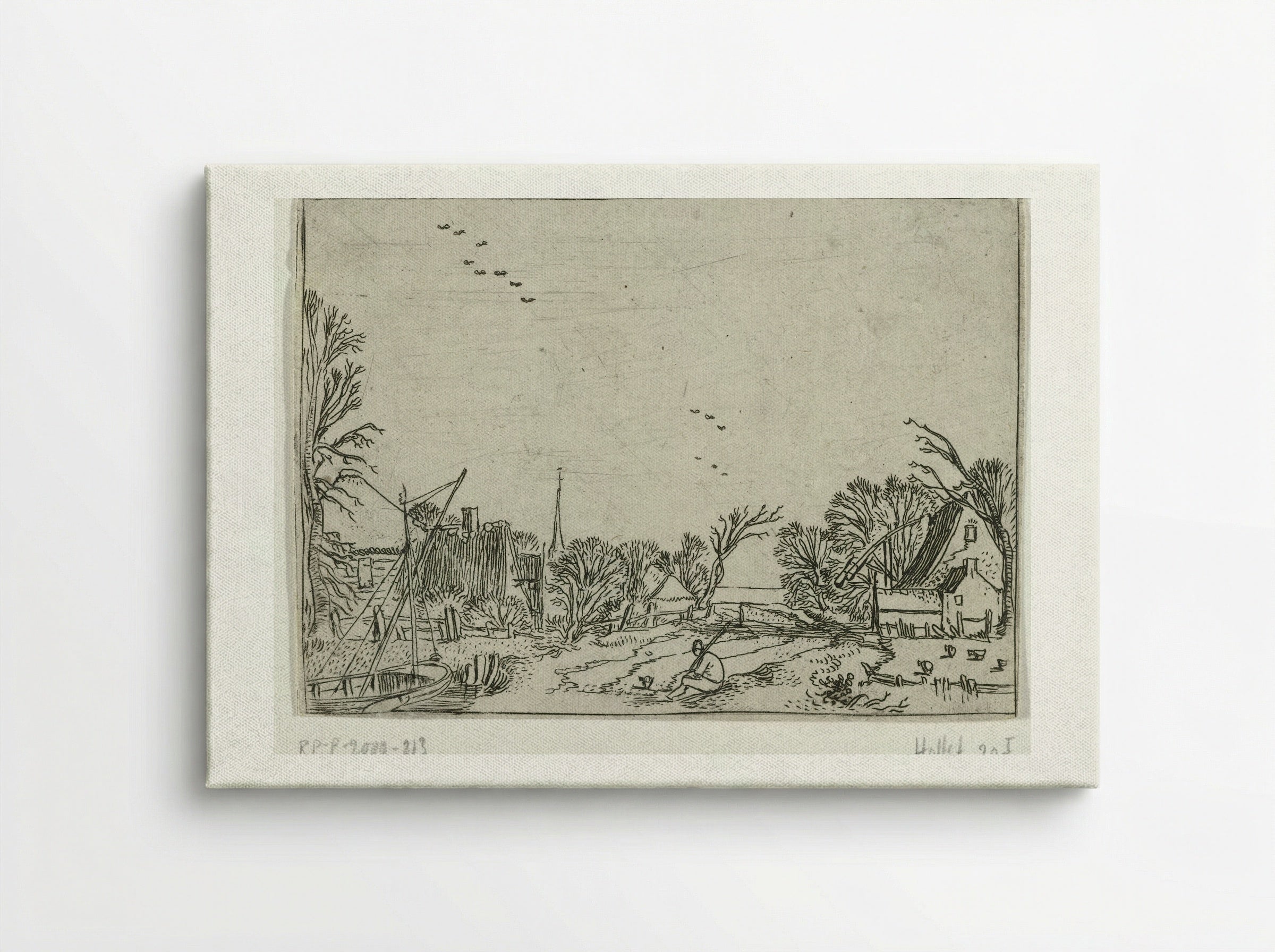 Het dorp (The Village) - Esaias van de Velde - Canvas