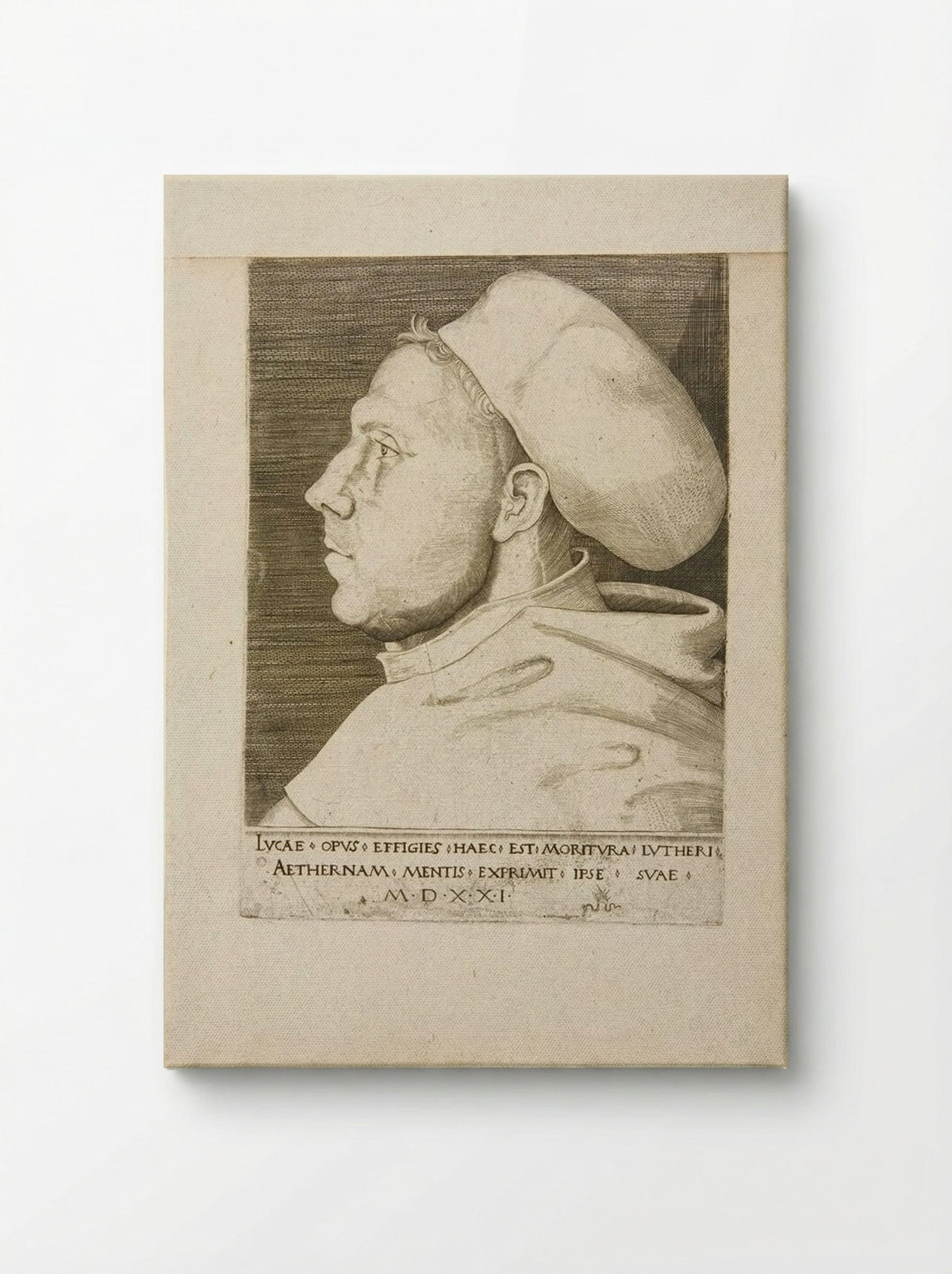 Martin Luther as an Augustinian Friar, with Cap - Lucas Cranach the Elder - Canvas