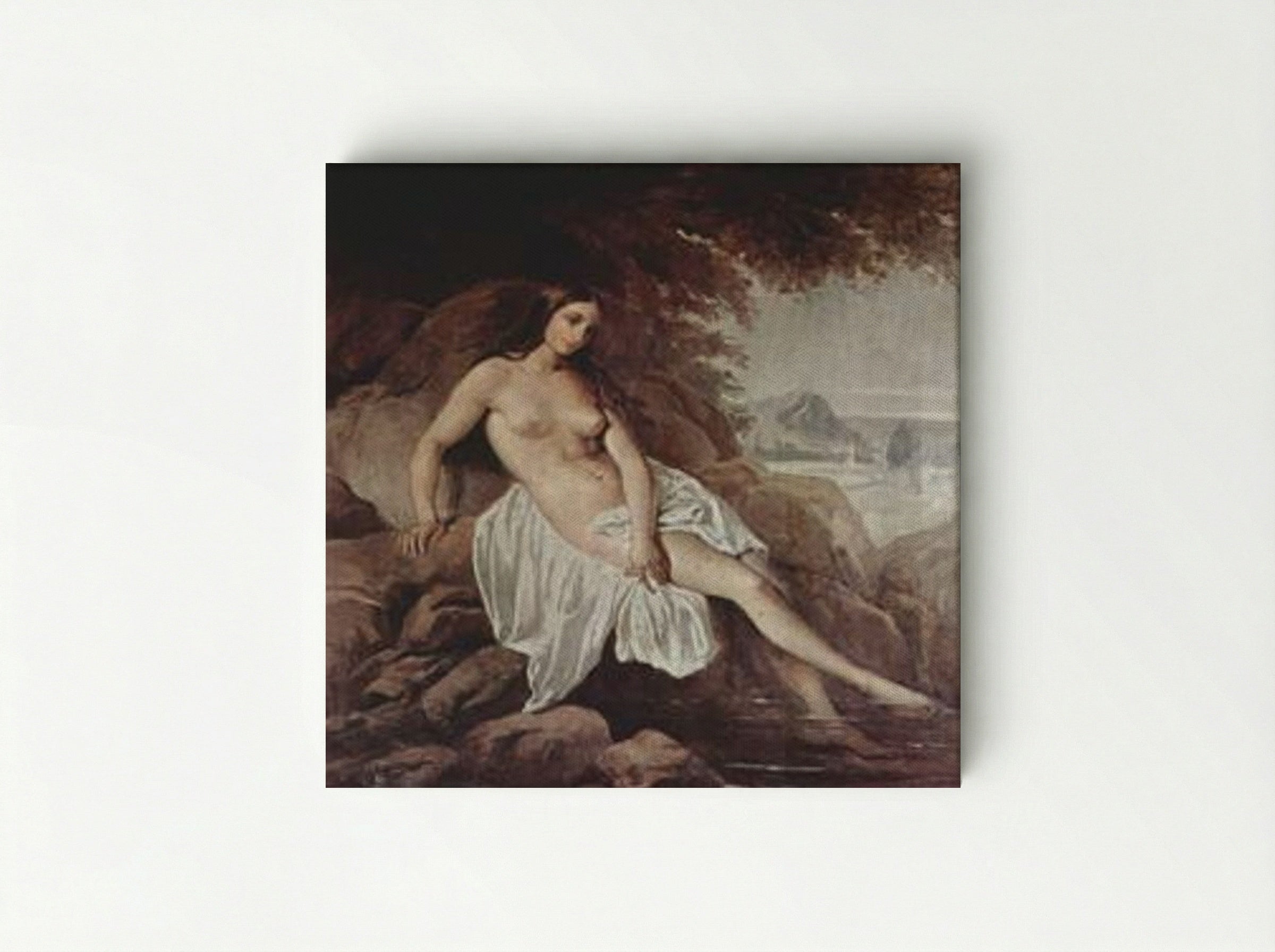 Badende (The Bather) - Francesco Hayez - Canvas