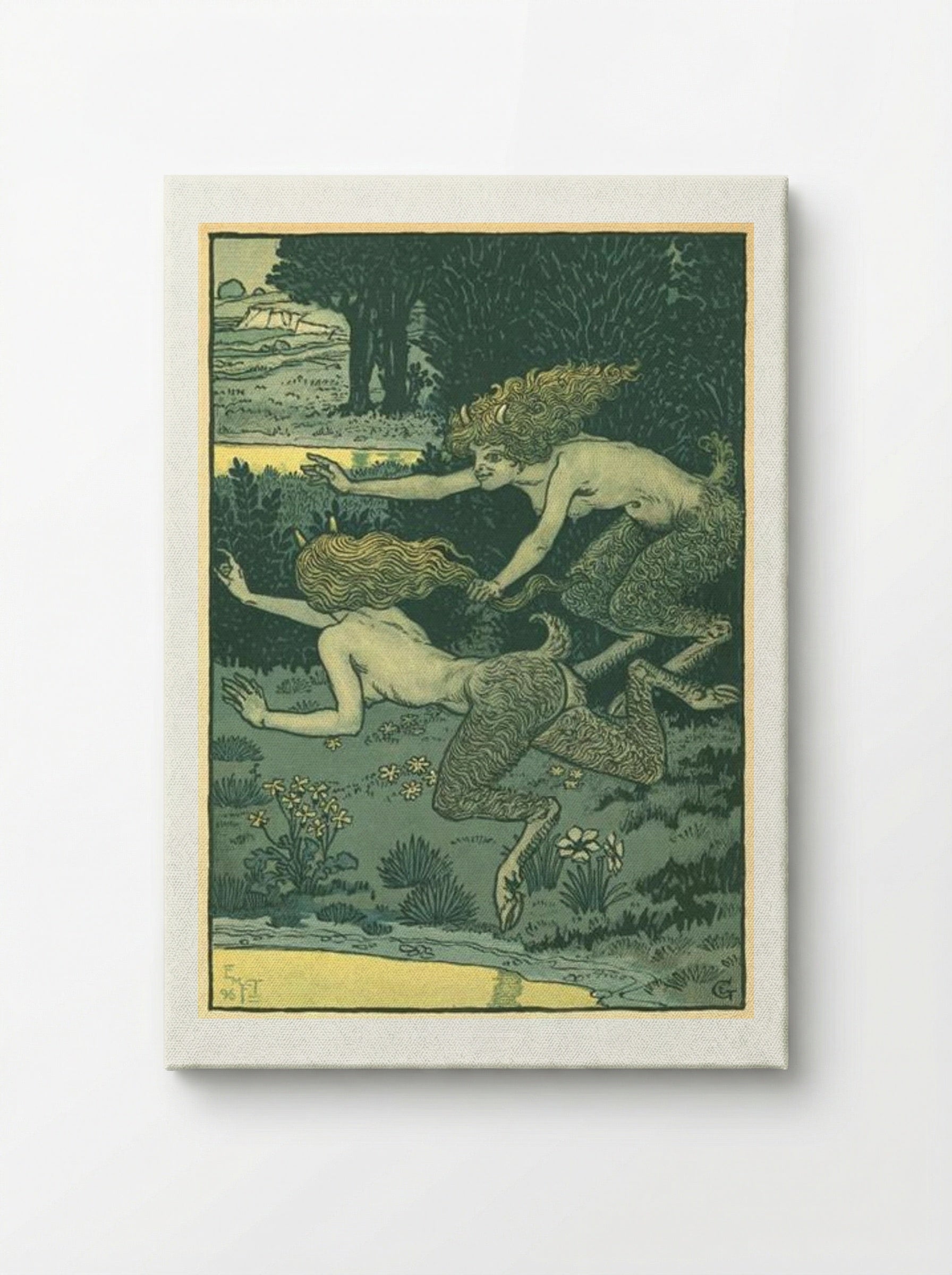 Les petites faunesses - Eugène Grasset - Canvas
