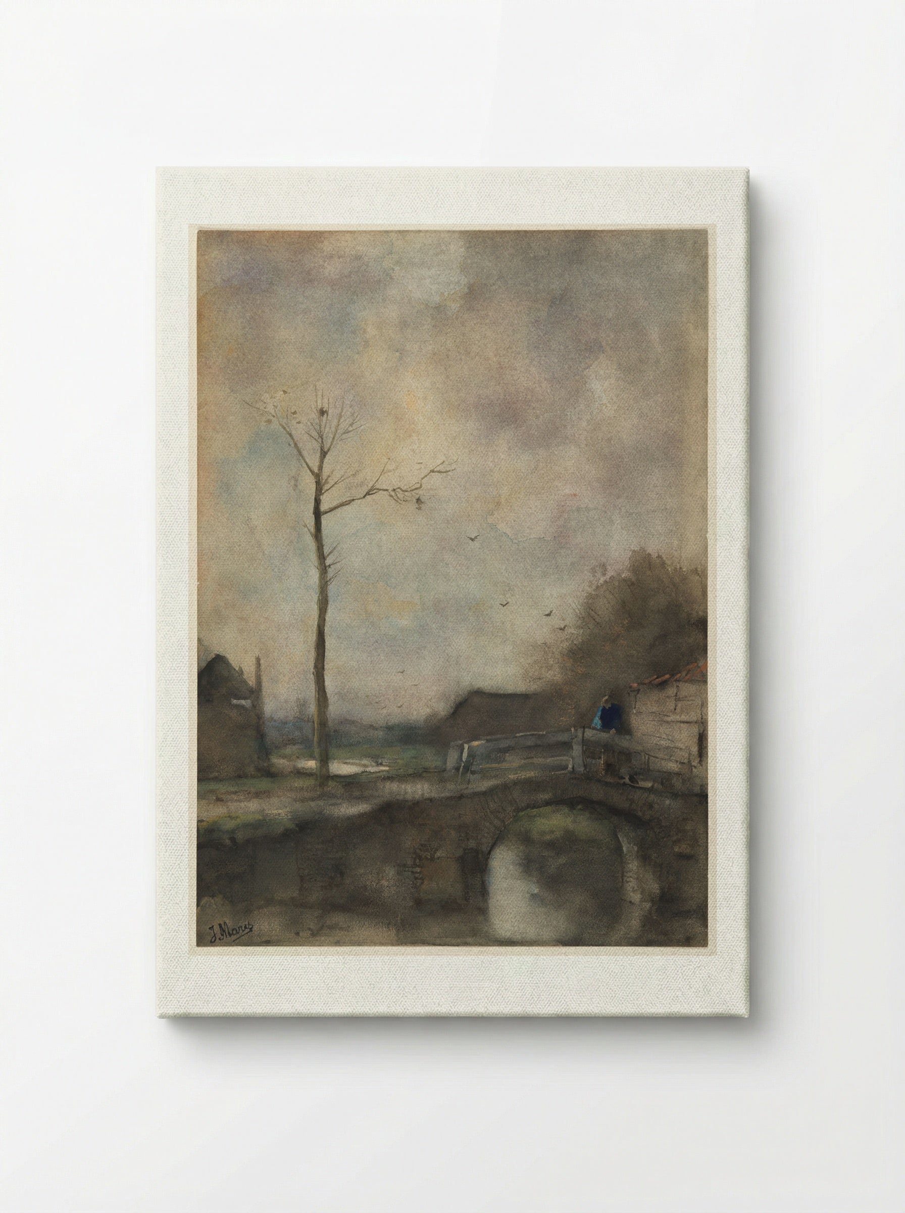 Untitled (Bridge and Bare Tree) - Jacob Maris - Canvas