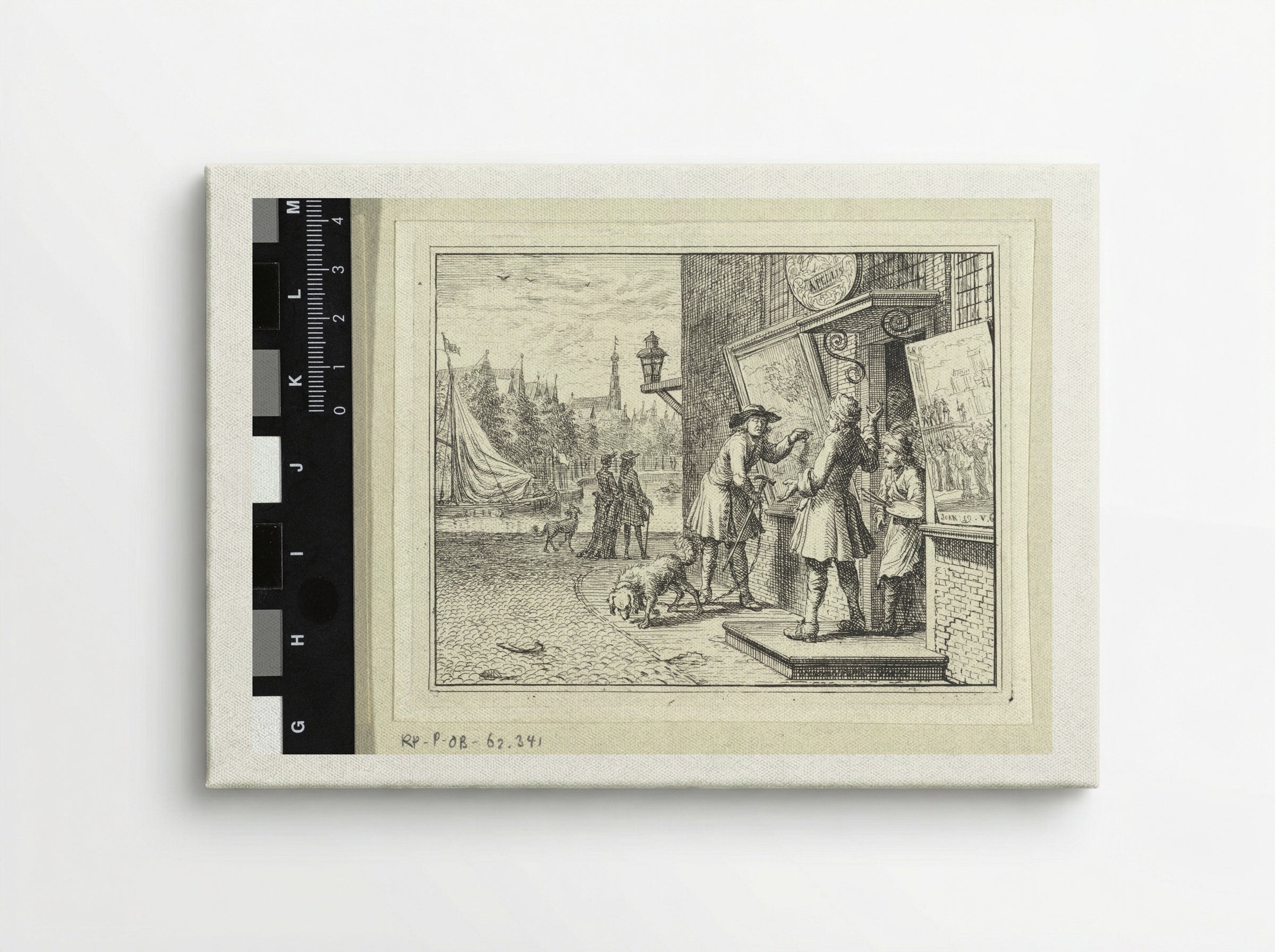 Man Before a Painter's Shop - Vincent Laurensz. van der Vinne (II) - Canvas