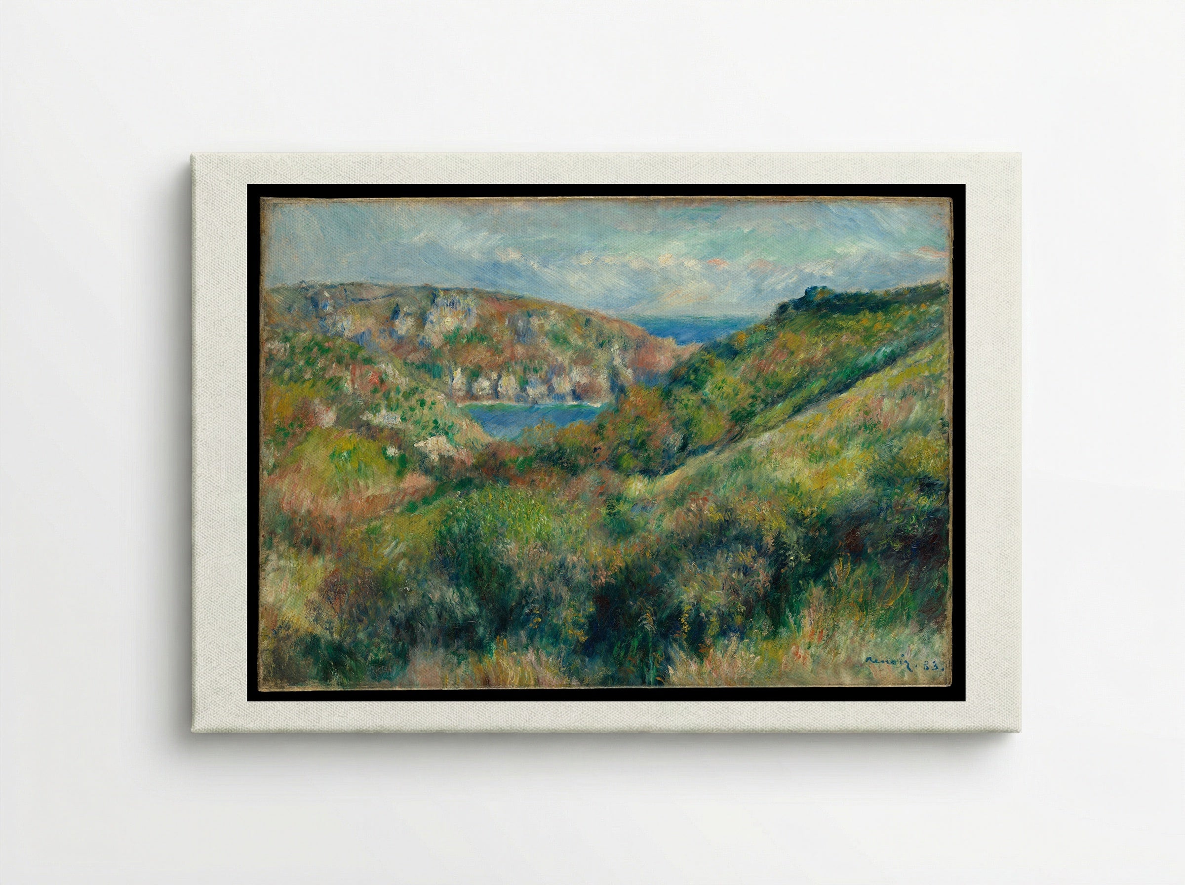 Hills around the Bay of Moulin Huet, Guernsey - Auguste Renoir - Canvas