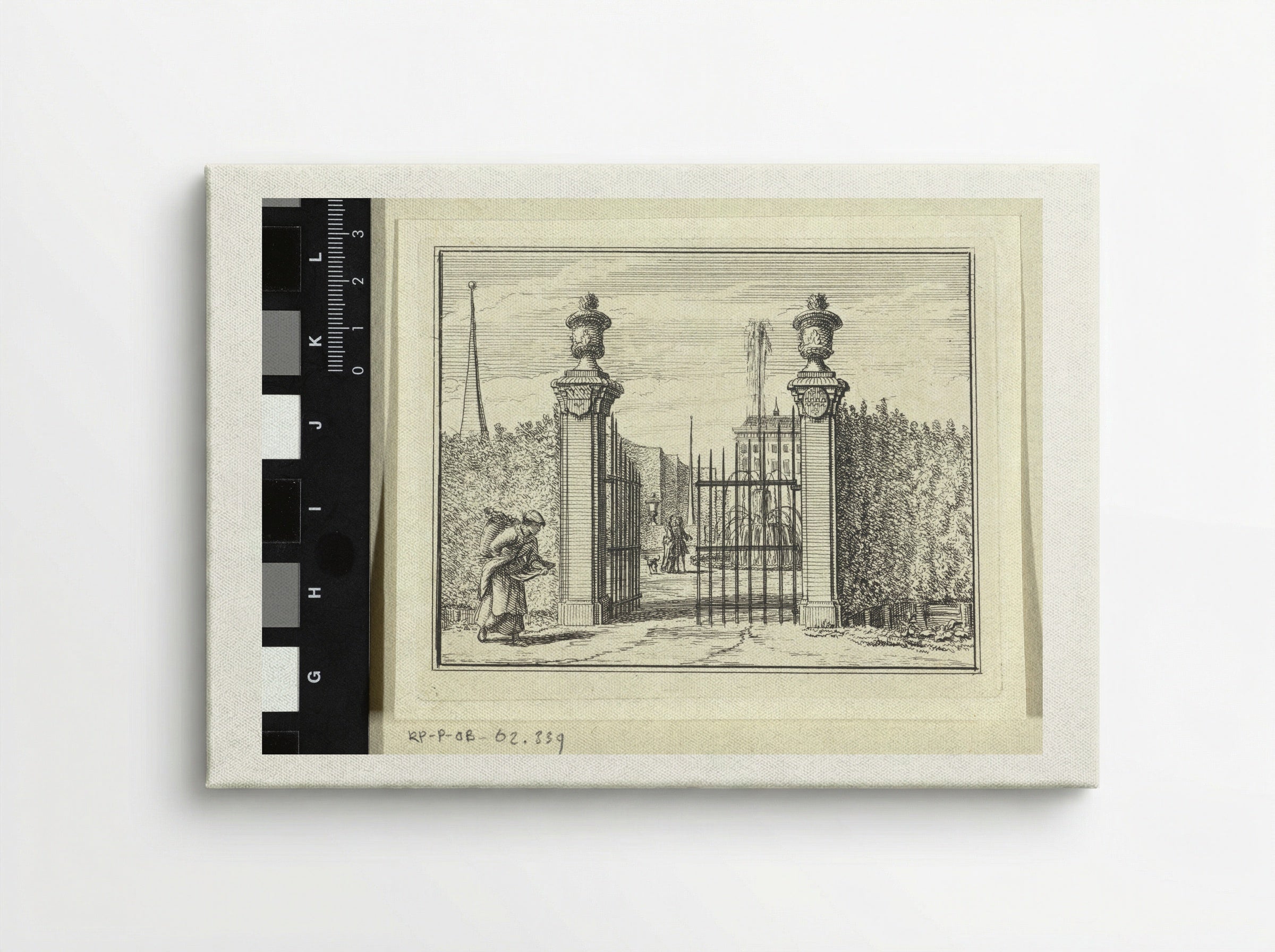 Toegangsspoort van een landhuis - Vincent Laurensz. van der Vinne (II) - Canvas