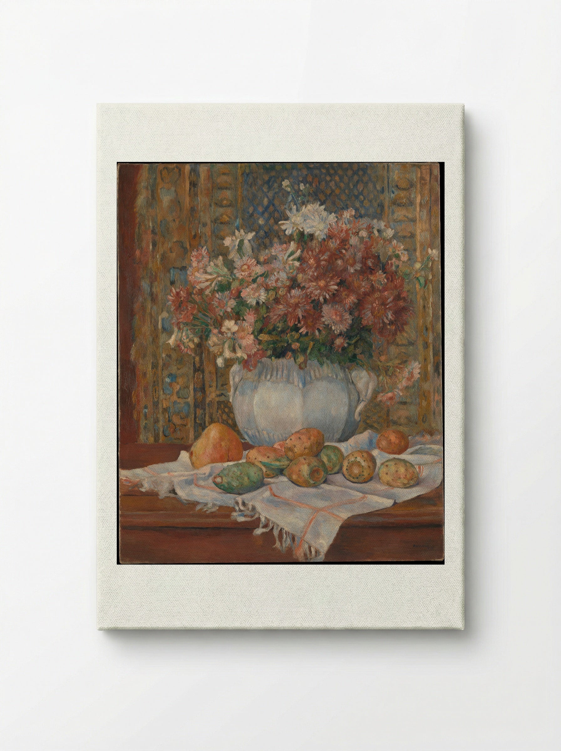 Still Life with Flowers and Prickly Pears - Auguste Renoir - Canvas