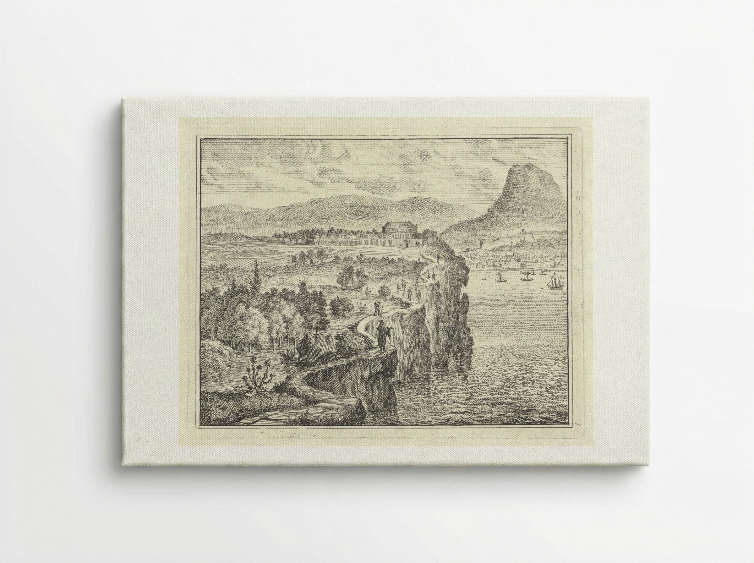 Pad langs kliffen - Vincent Laurensz. van der Vinne (II) - Canvas