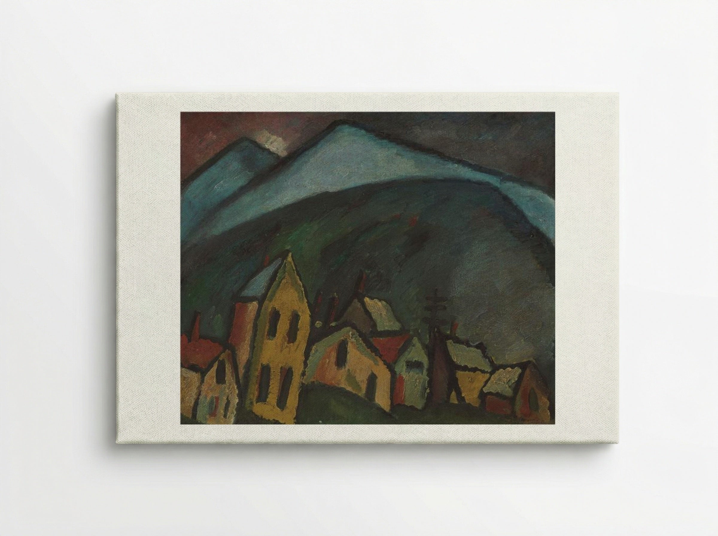 Berglandschaft mit Häusern - Alexej von Jawlensky - Canvas