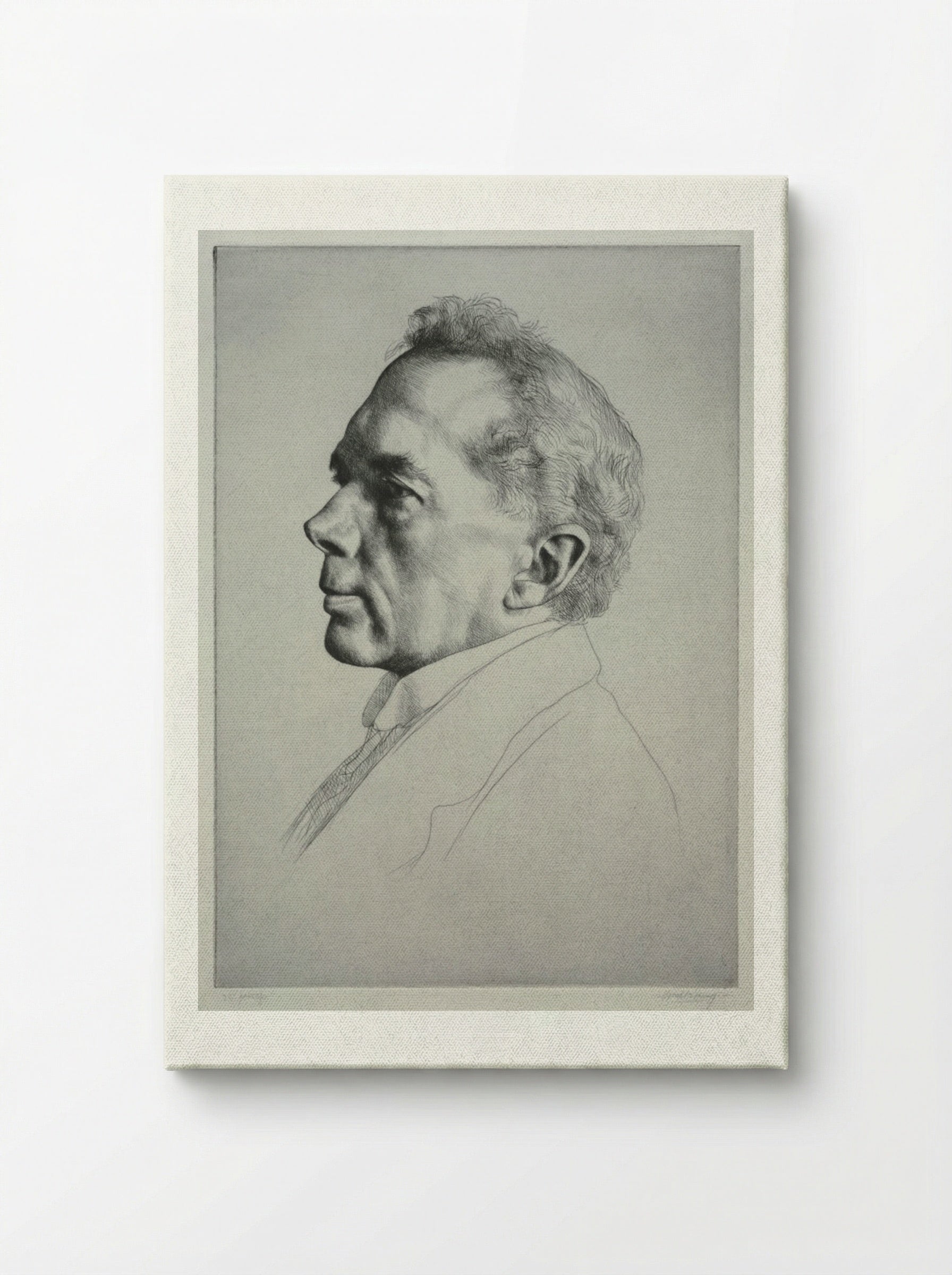 Campbell Dodgson, Profile to the Left - William Strang - Canvas