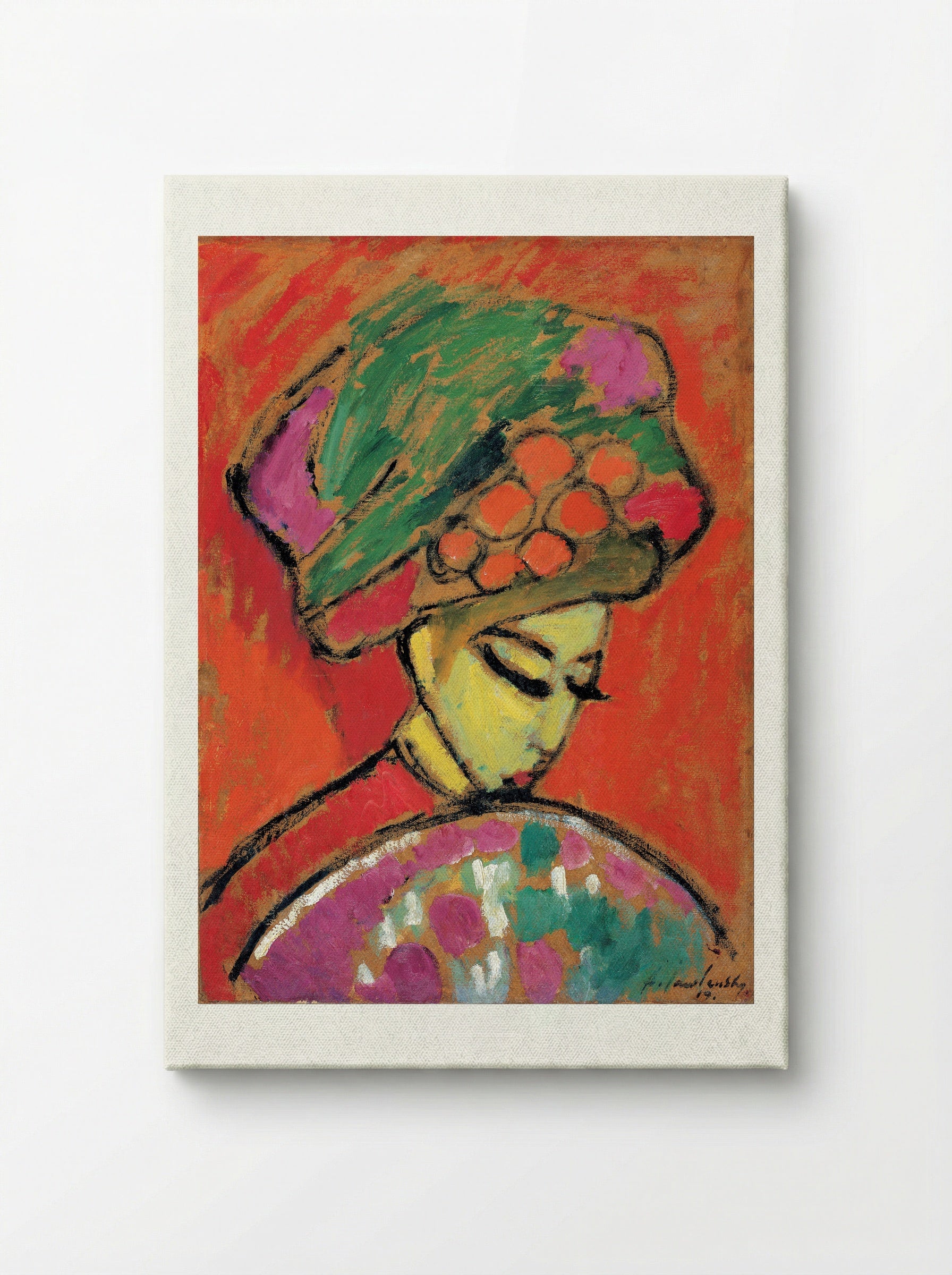 Schokko with Red Hat - Alexej von Jawlensky - Canvas