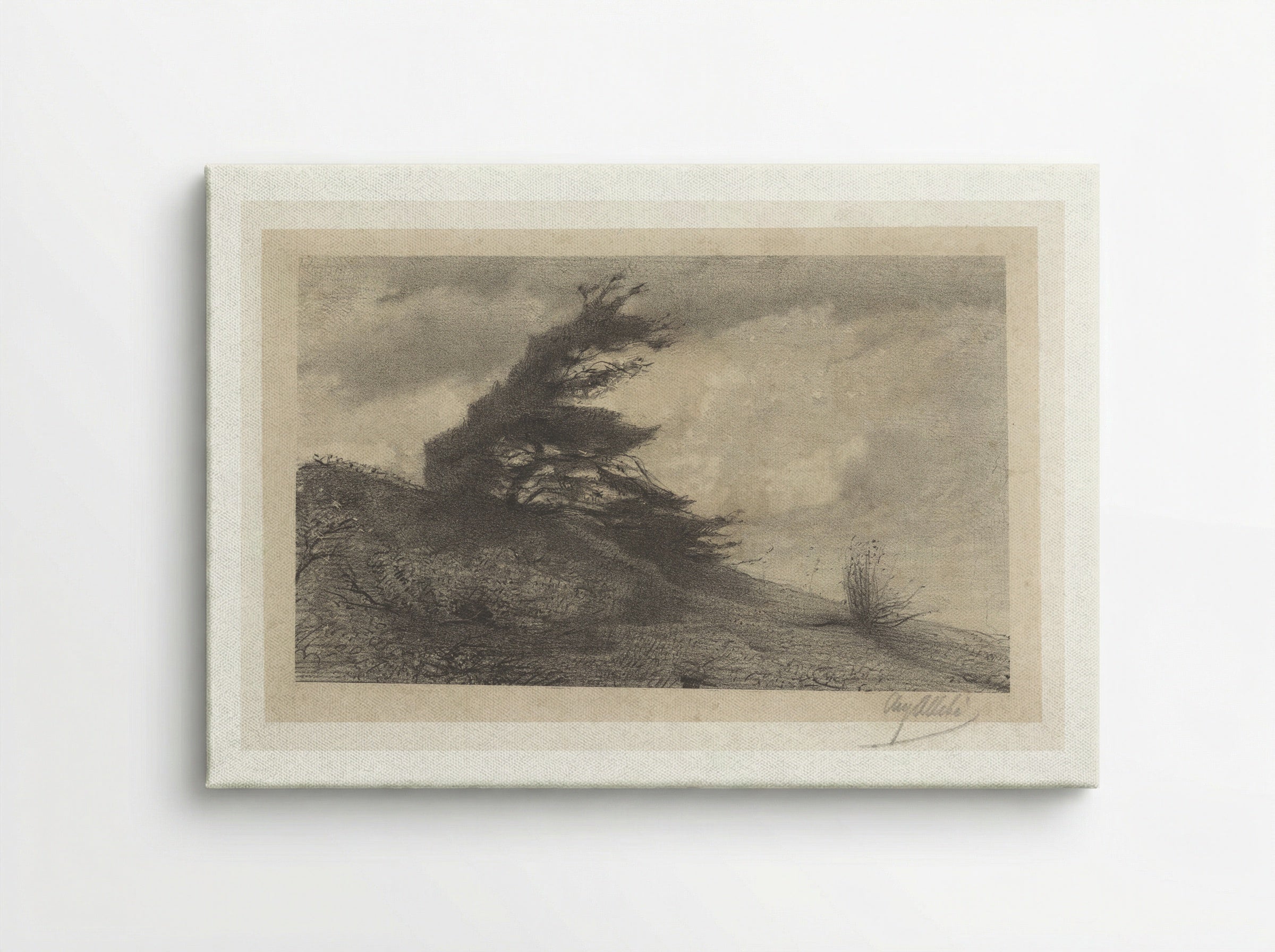 Landschap bij stormachtig weer - August Allebé - Canvas