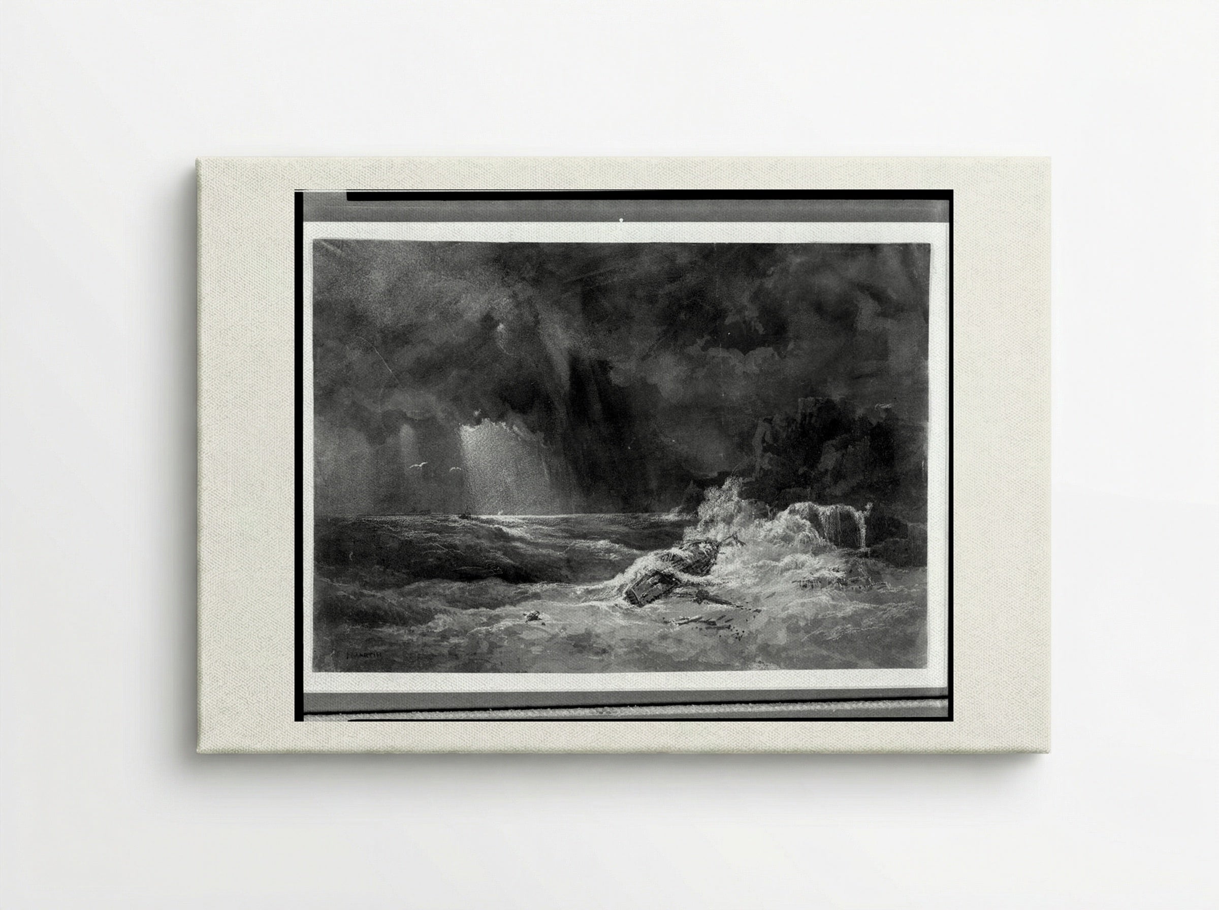 Shipwreck - John Martin - Canvas