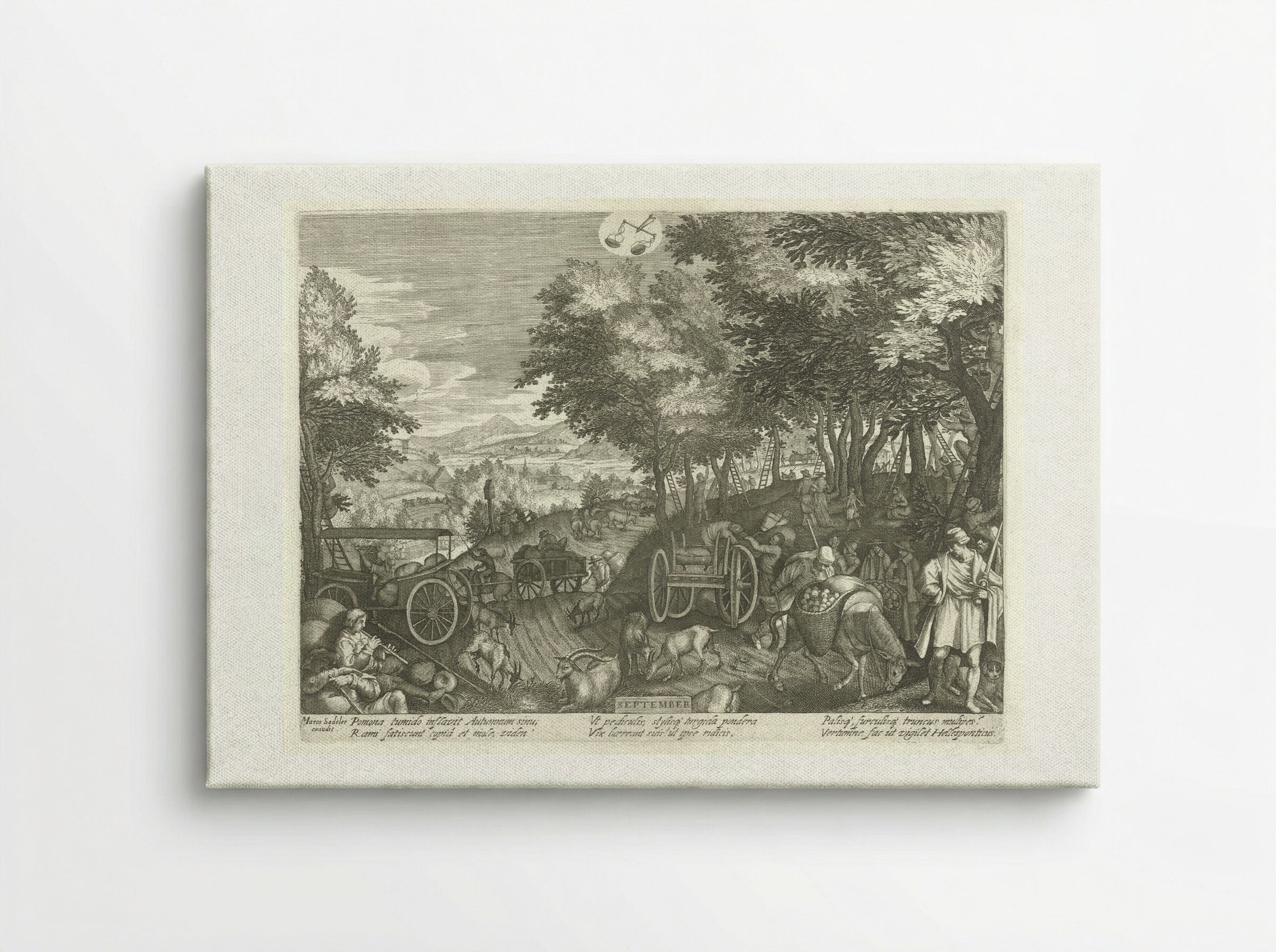 September - Aegidius Sadeler (II) - Canvas
