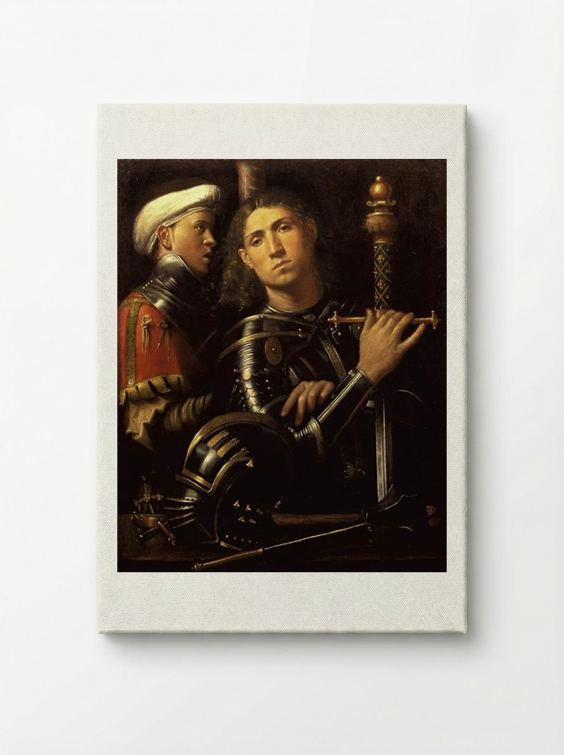 Warrior with Groom - Giorgione - Canvas