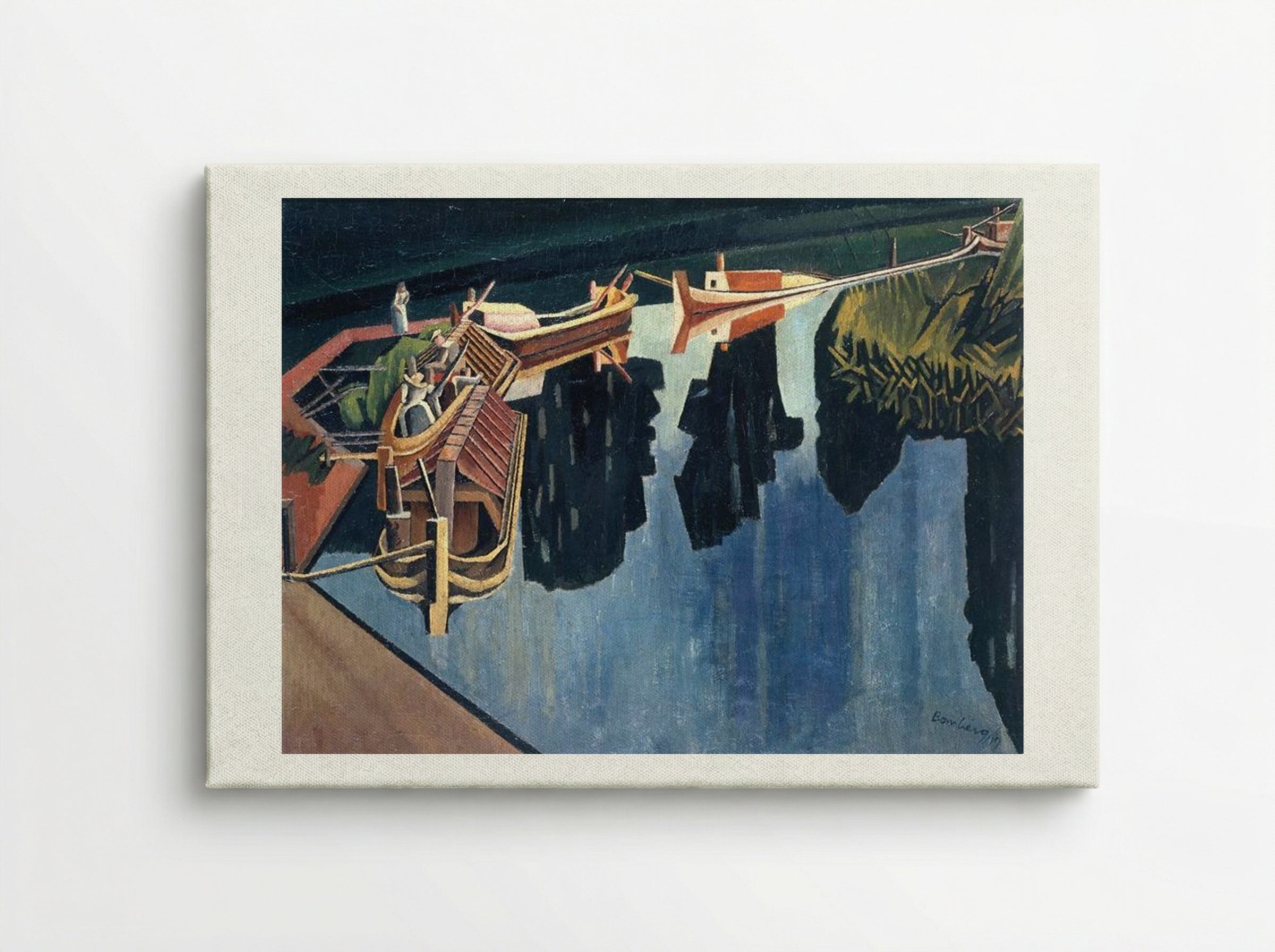 Barges - David Bomberg - Canvas