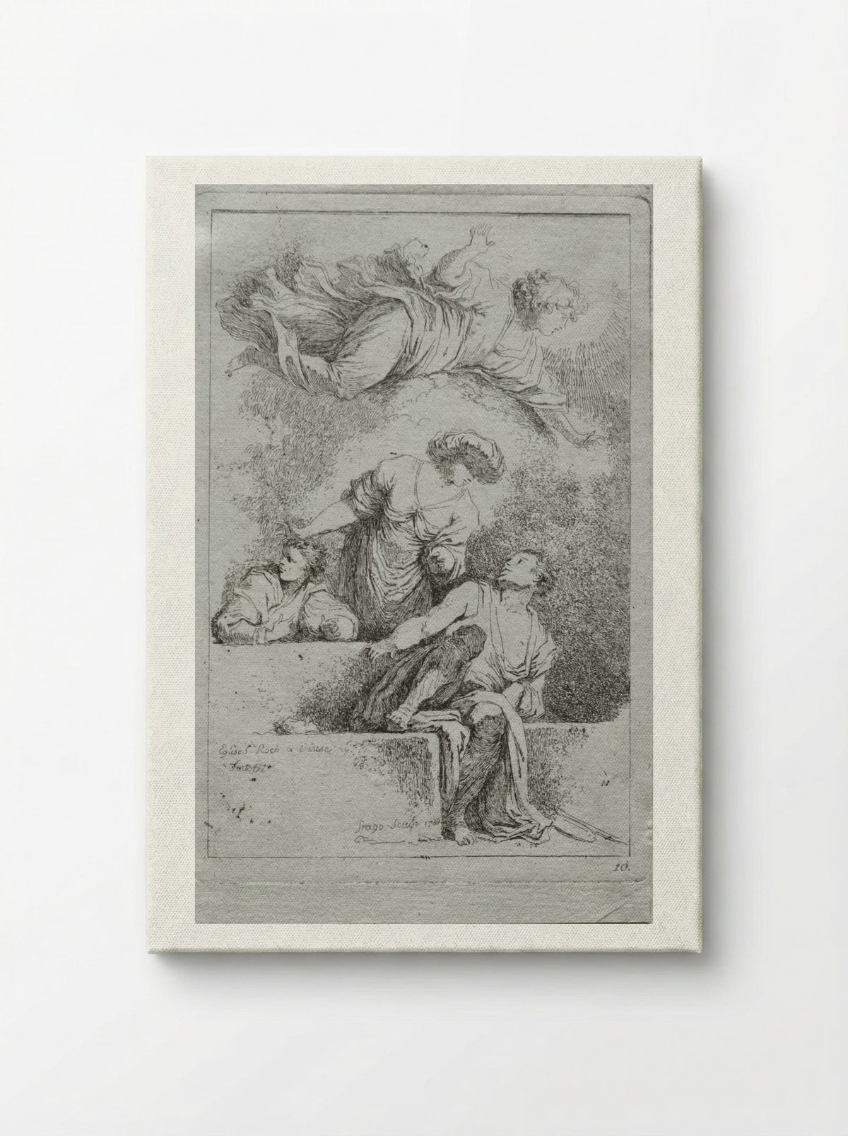 The Disciples at the Tomb - Jean-Honoré Fragonard - Canvas
