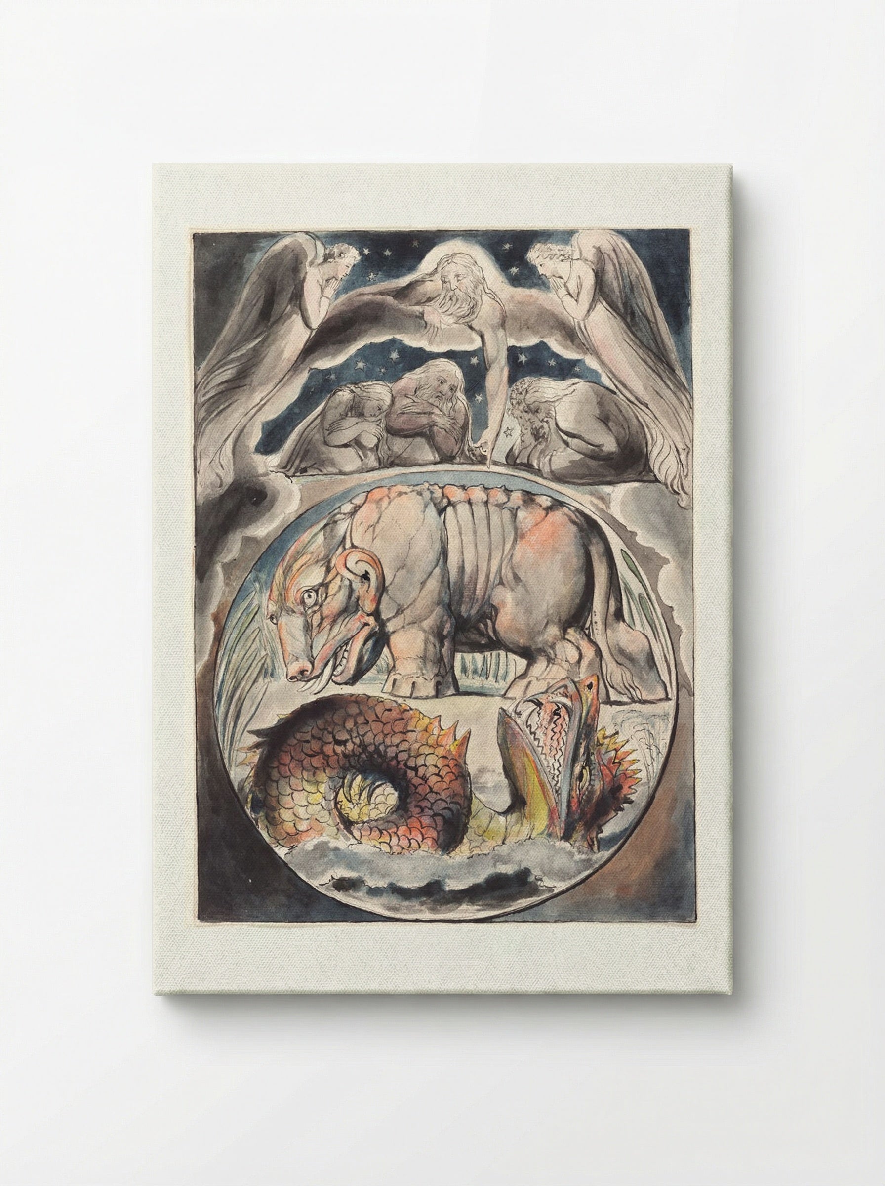 Behold Now Behemoth, Which I Made With Thee (The Book of Job) - William Blake - Canvas