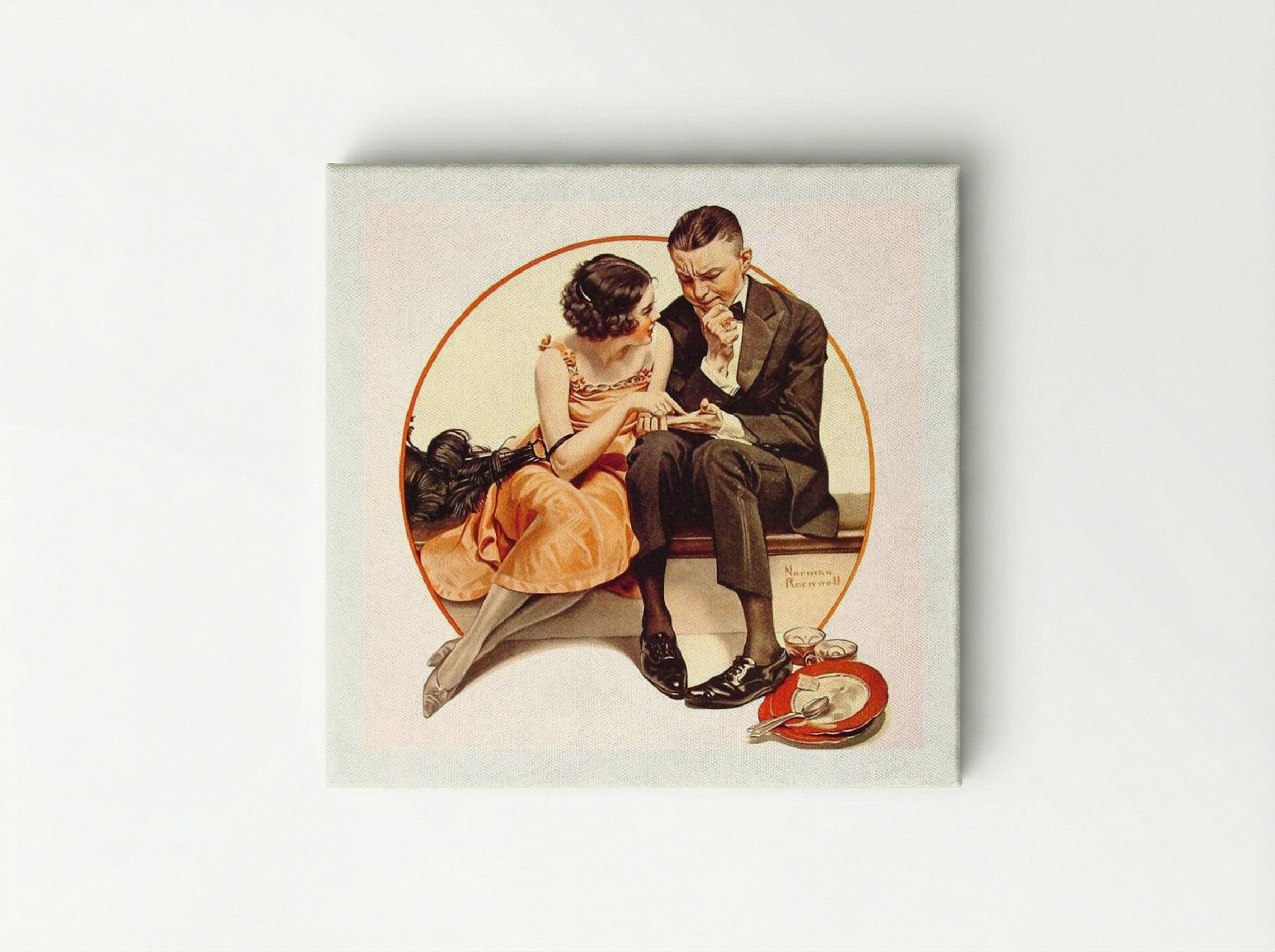 Girl Reading Palm - Norman Rockwell - Canvas