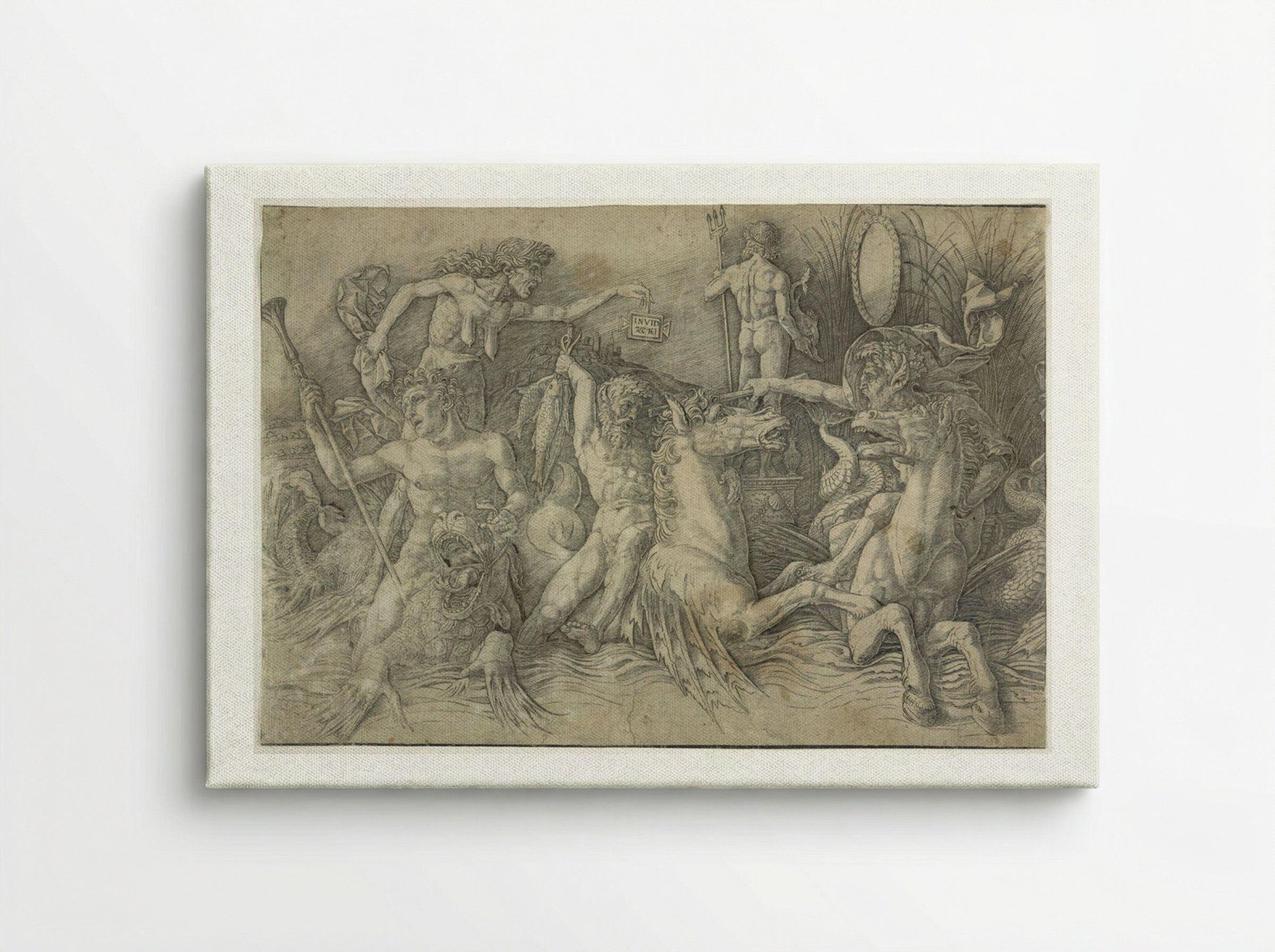 Battle of the Sea Gods: Left Half - Andrea Mantegna - Canvas