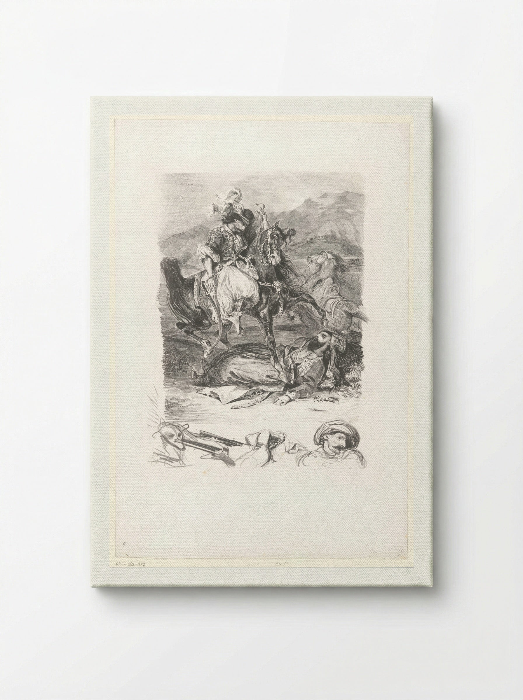 Combat of the Giaour and the Pasha - Eugène Delacroix - Canvas