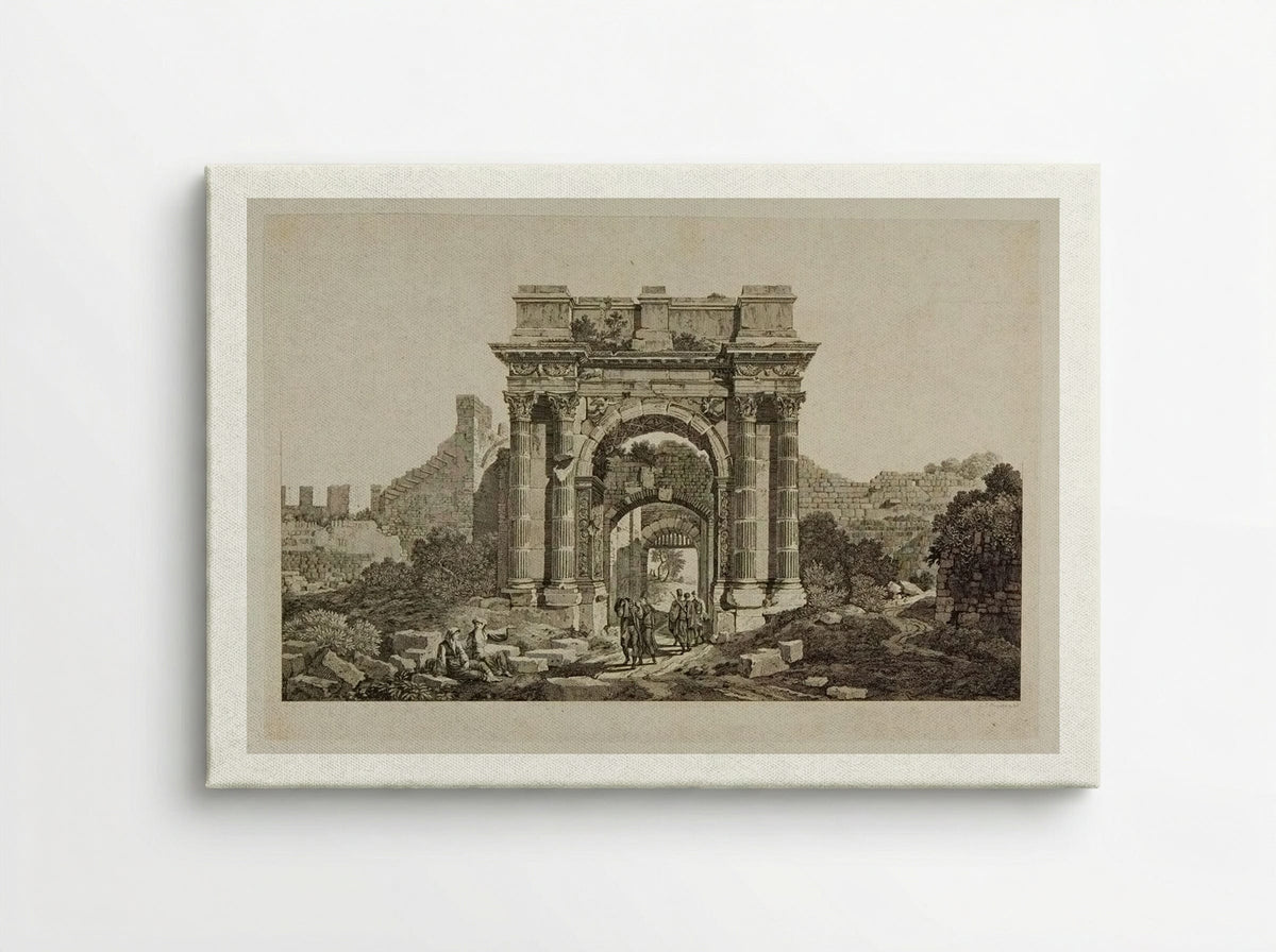 Ruins of a Roman Arch - Louis Joseph Masquelier - Canvas