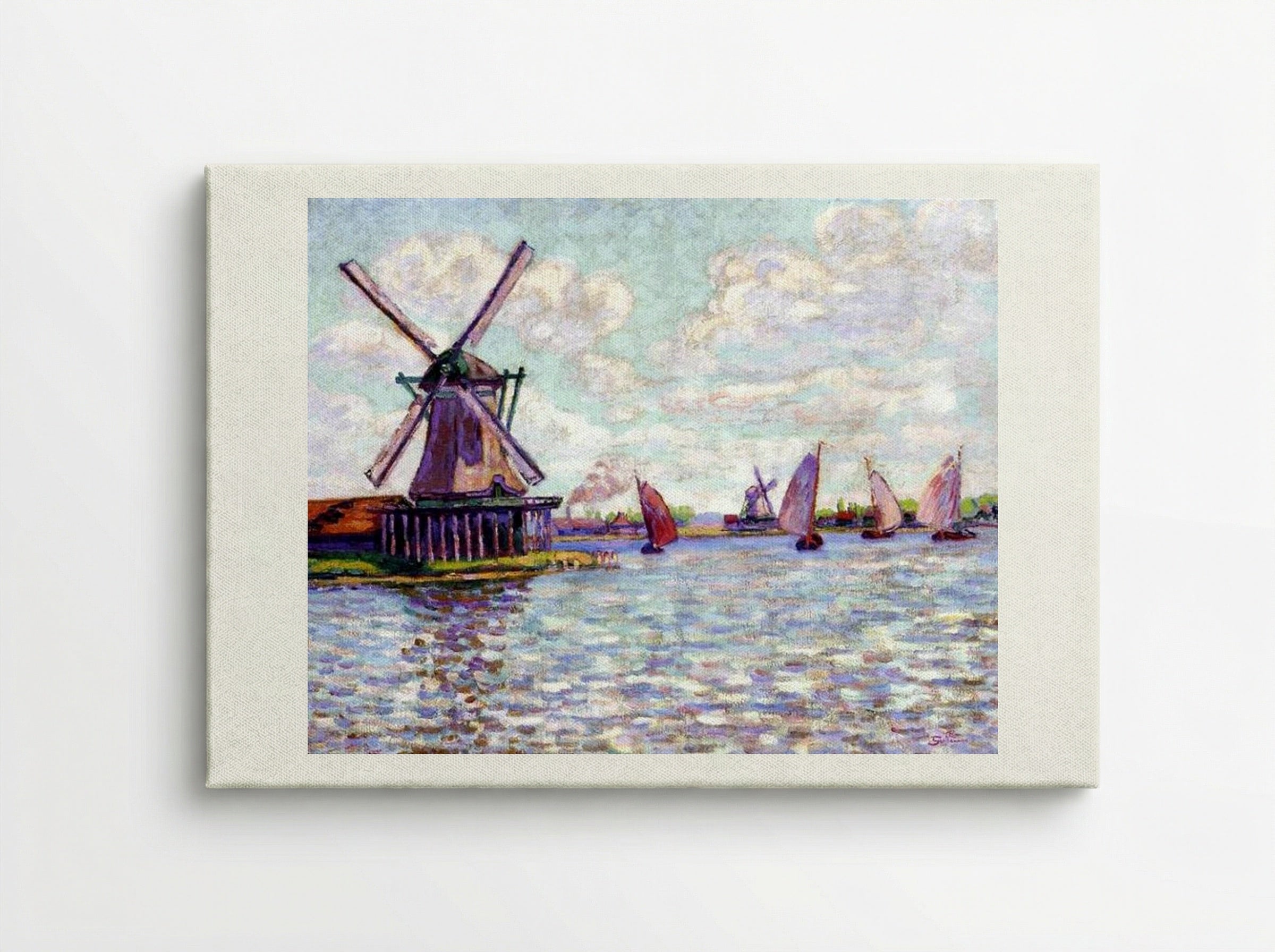 Moulins en Hollande - Armand Guillaumin - Canvas