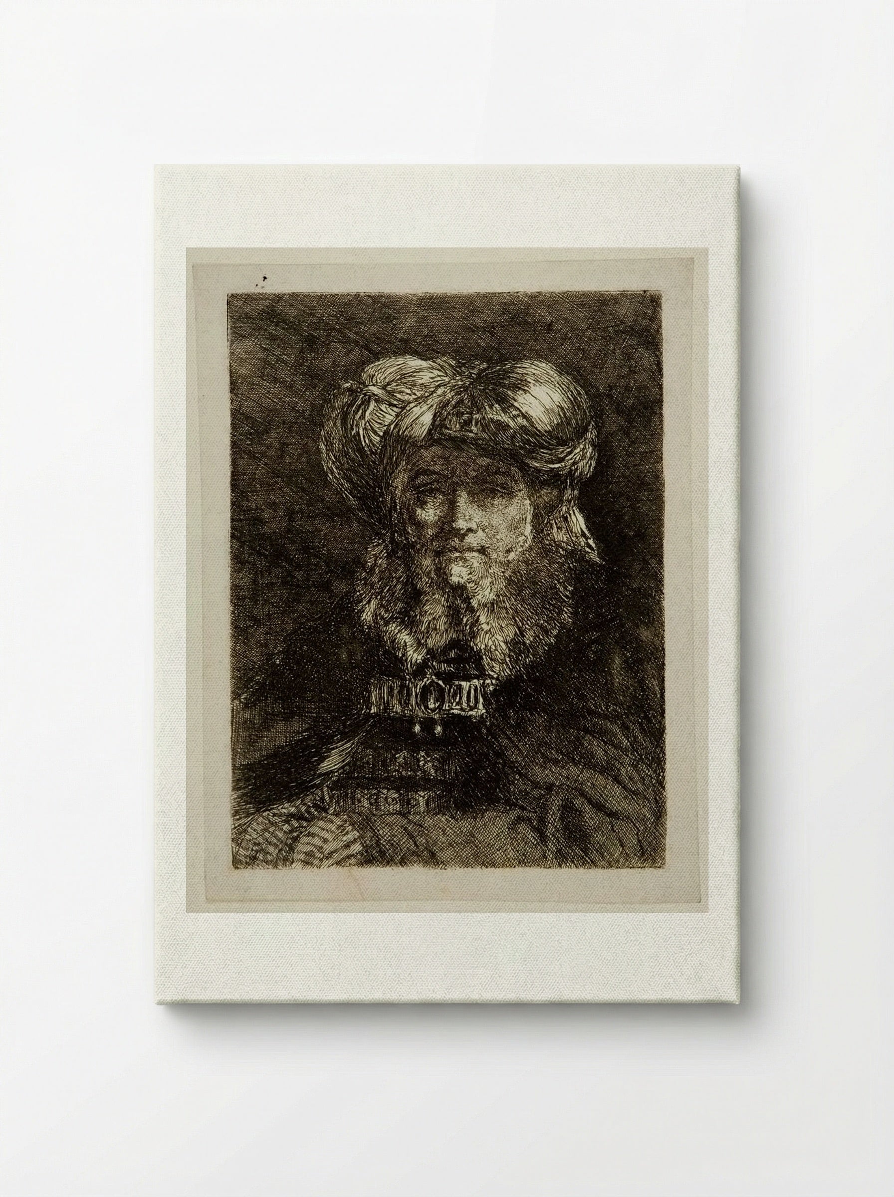 Old Man in the Manner of Rembrandt - Giovanni Domenico Tiepolo - Canvas