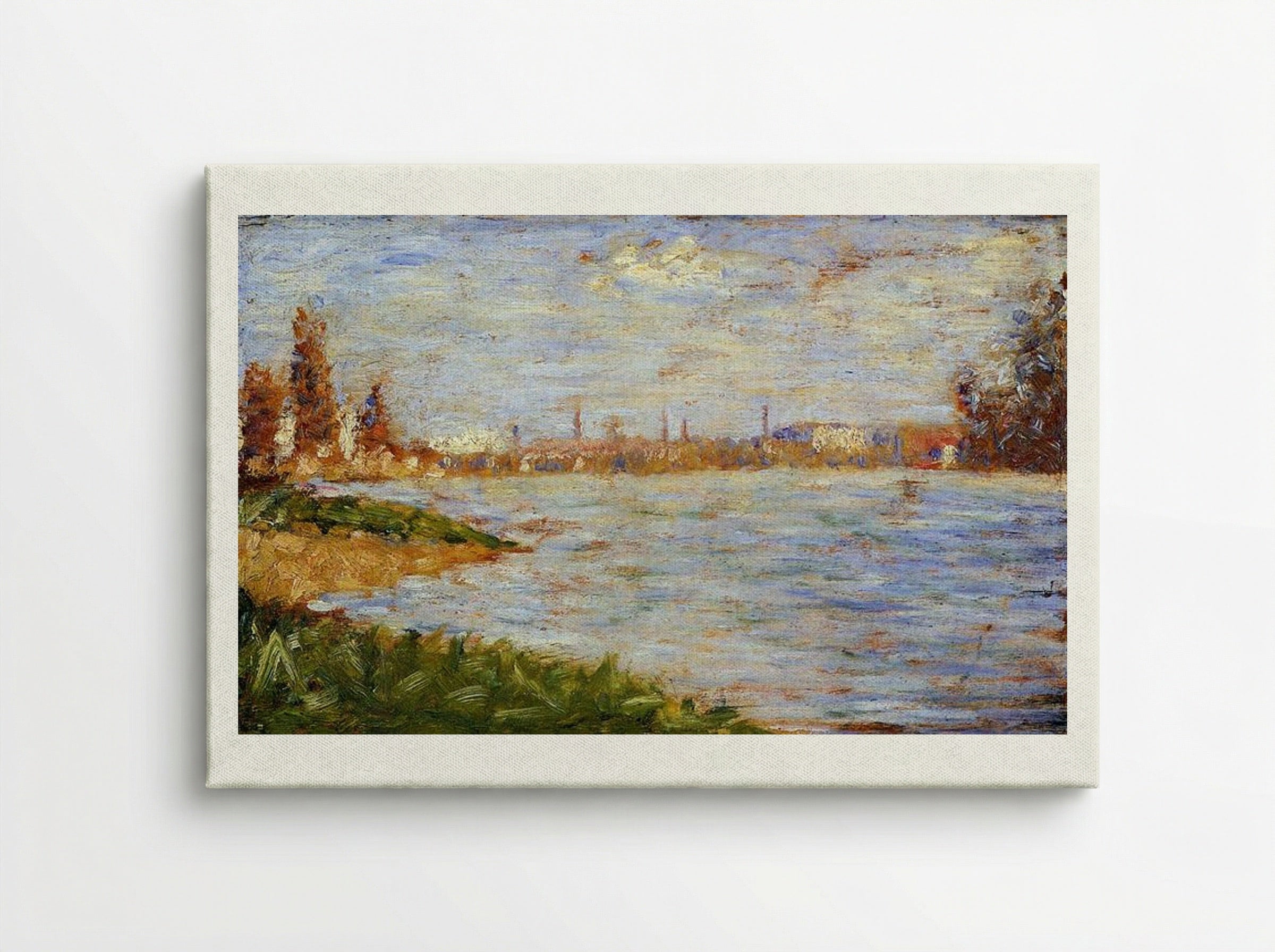 The Riverbanks - Georges Seurat - Canvas