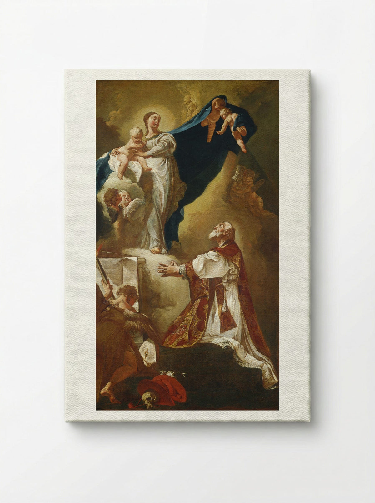 The Virgin Appearing to Saint Philip Neri - Giovanni Battista Piazzetta - Canvas
