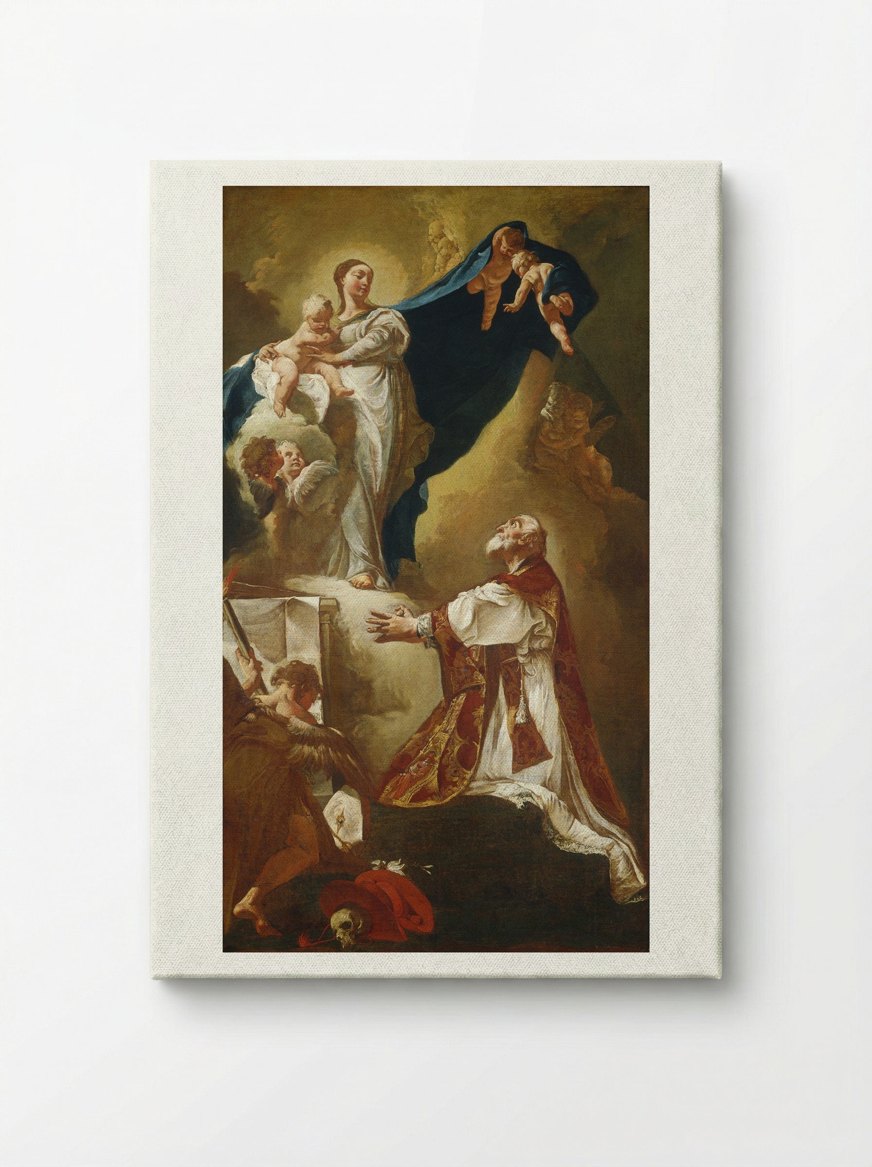 The Virgin Appearing to Saint Philip Neri - Giovanni Battista Piazzetta - Canvas