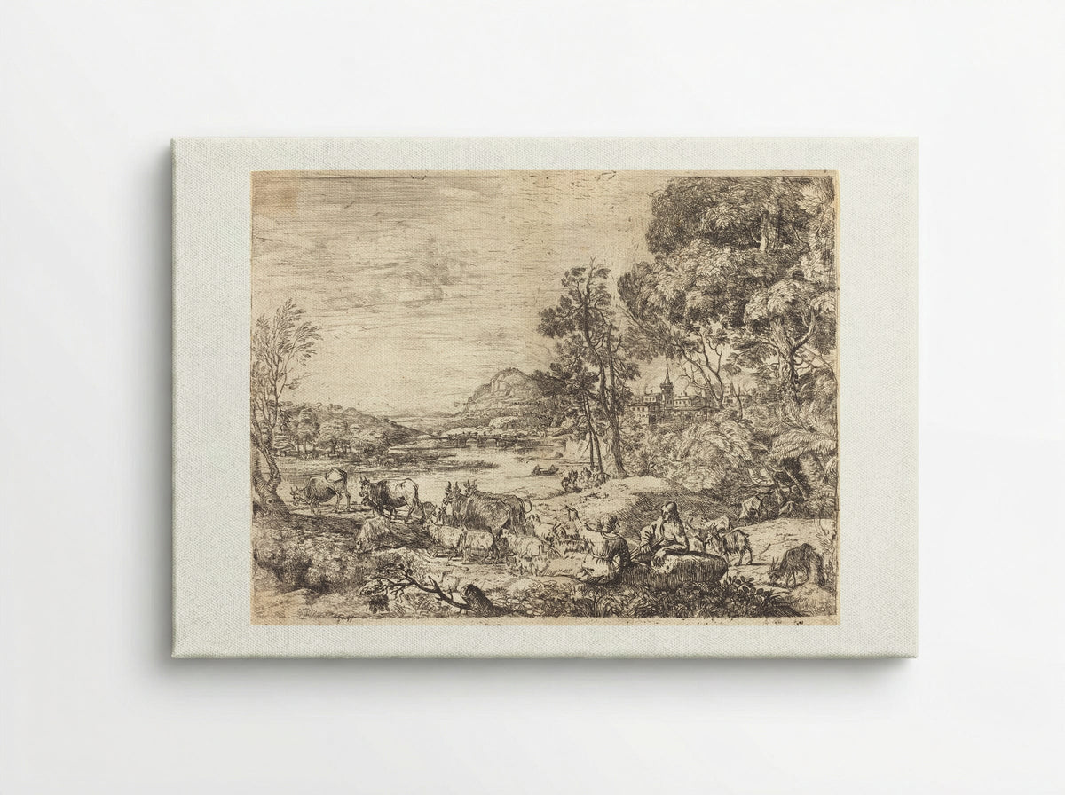 Shepherd and Shepherdess - Claude Lorrain - Canvas
