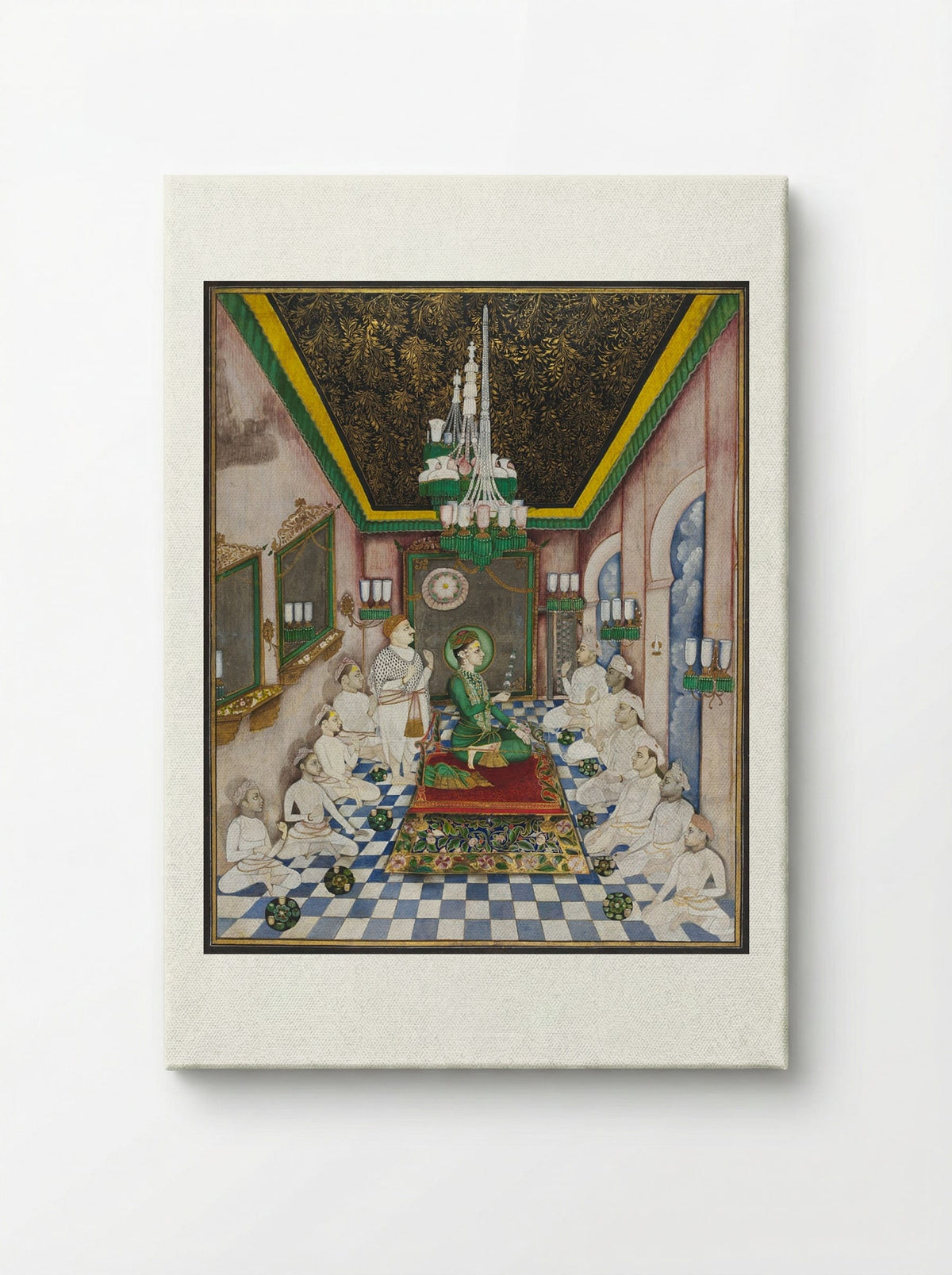 The Young Maharaja of Indore in Durbar - Unknown Artist - Canvas
