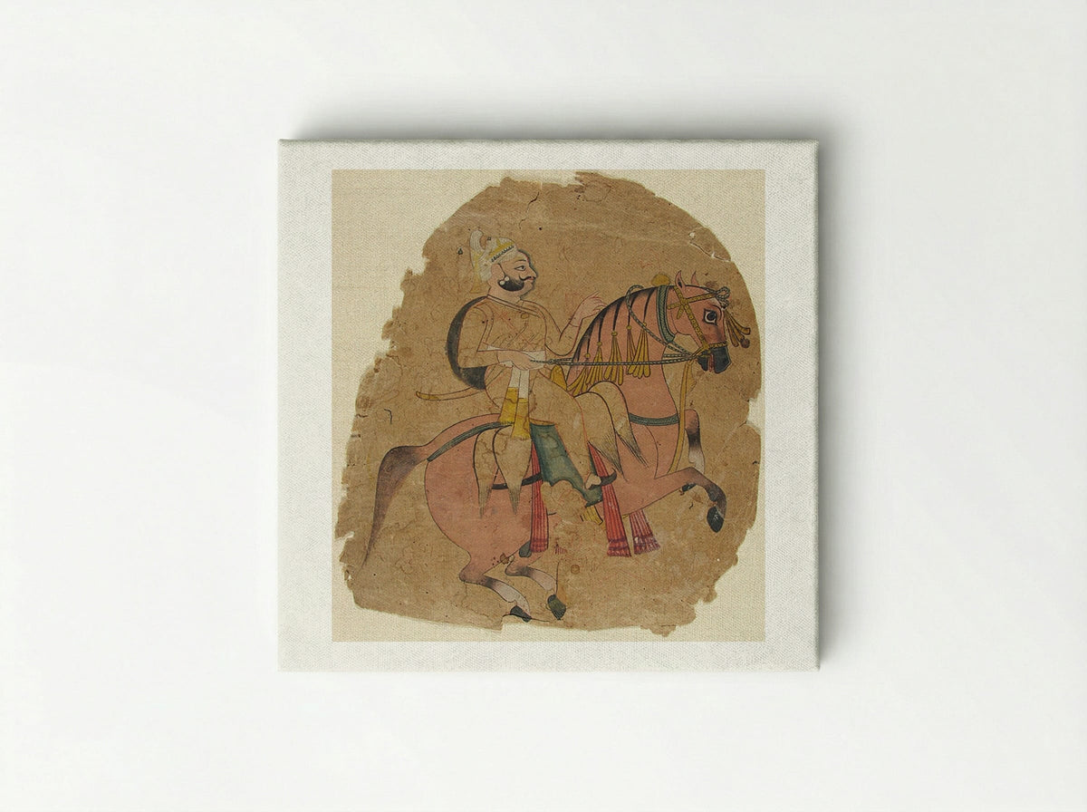 Rajput Chief on Horseback - Fine Art Print - Canvas