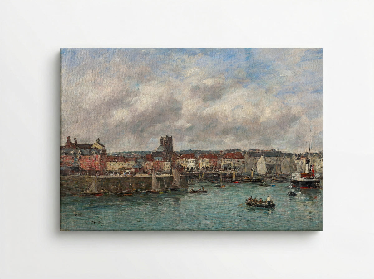 The Port of Dieppe - Eugène Boudin - Canvas