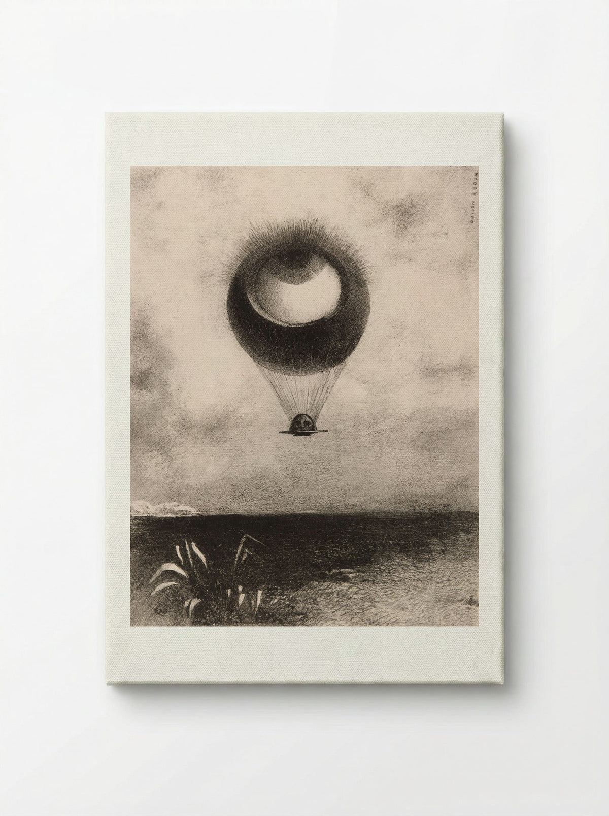 The Eye, Like a Strange Balloon Moves Towards Infinity - Odilon Redon - Canvas