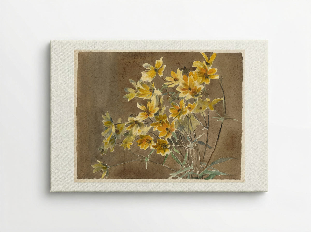 Yellow Flower with Border (1915) - Hannah Borger Overbeck - Canvas