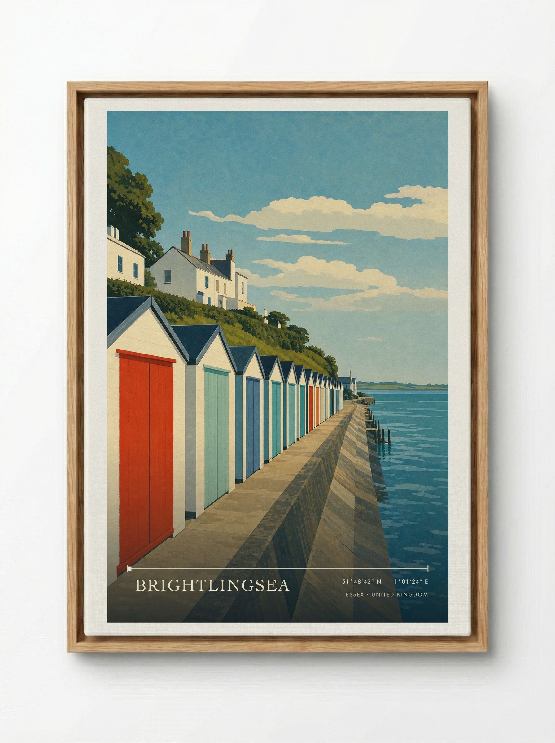 Brightlingsea Essex United Kingdom Travel Poster - Framed Canvas Wood