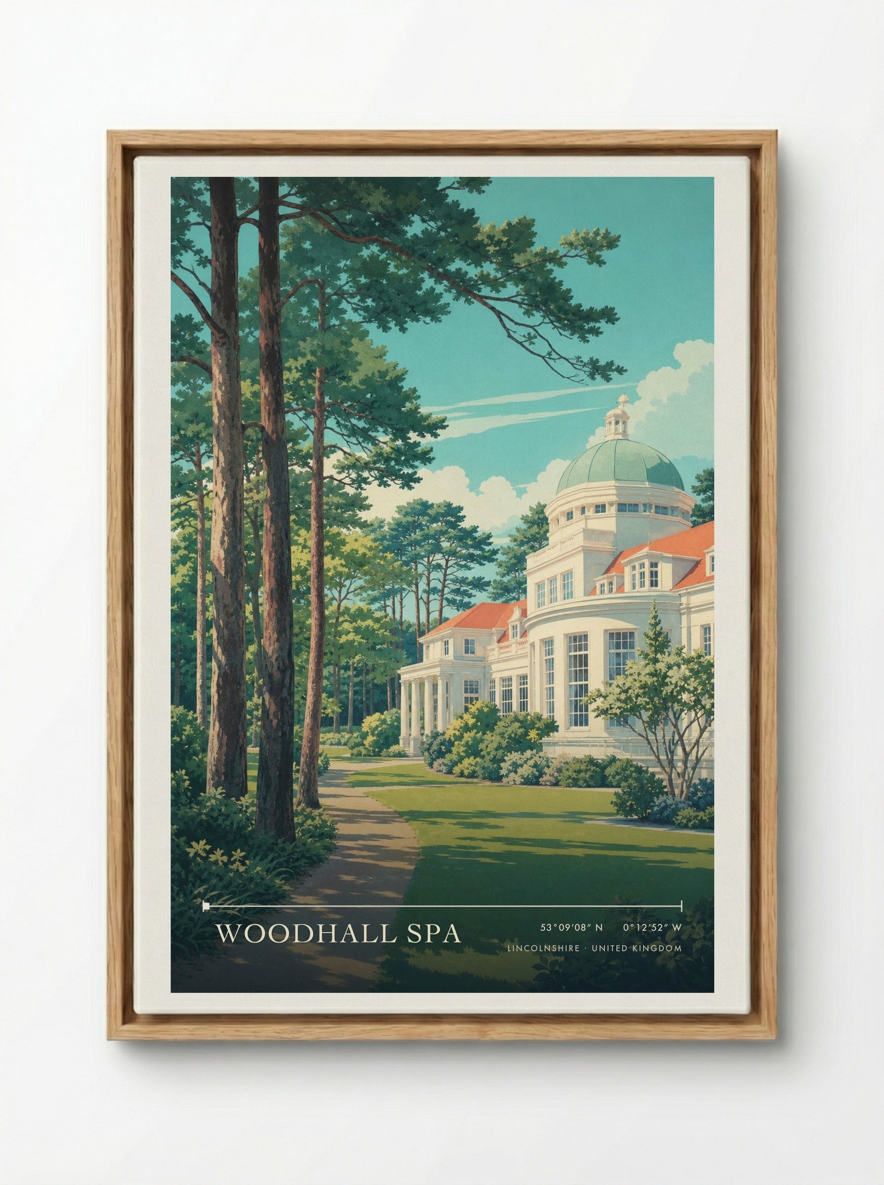 Woodhall Spa Lincolnshire United Kingdom Travel Poster - Framed Canvas Wood