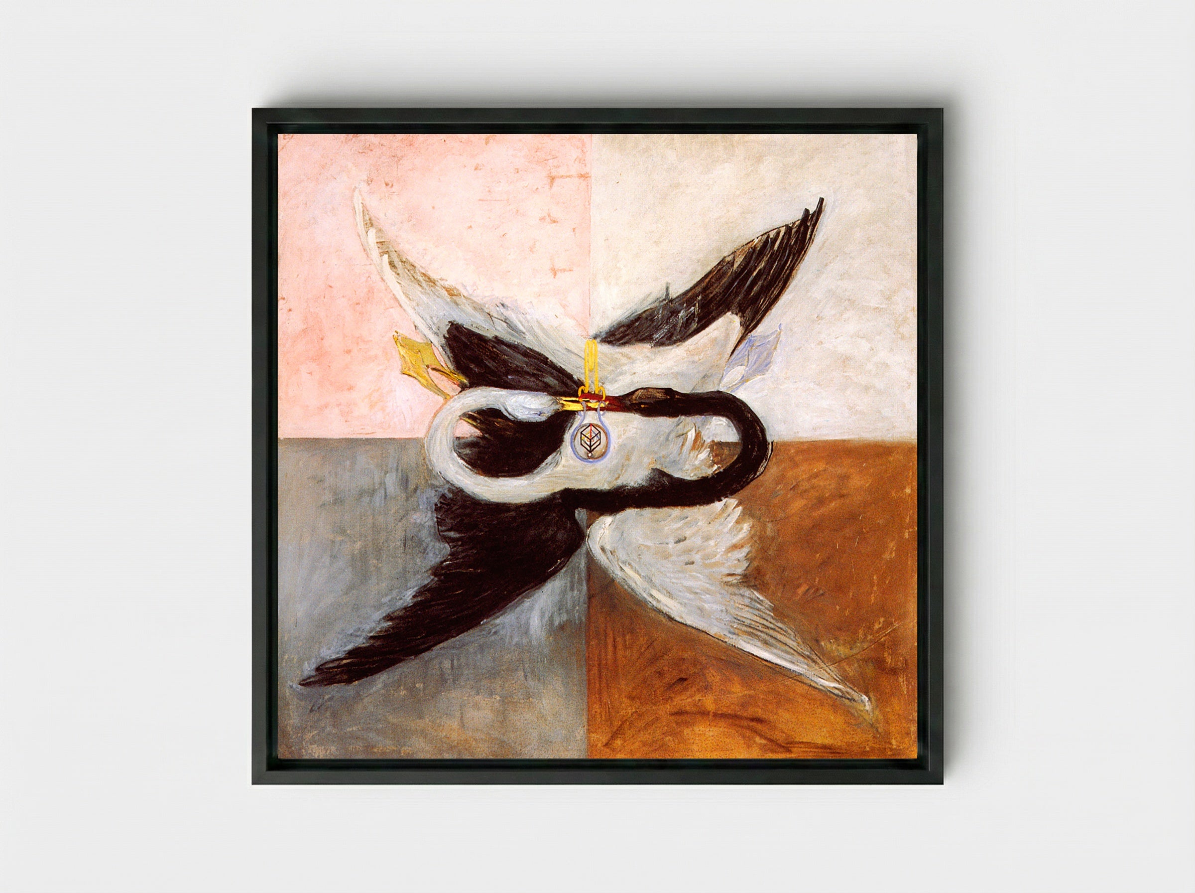 The Swan, No. 24 - Hilma af Klint - Framed Canvas Black